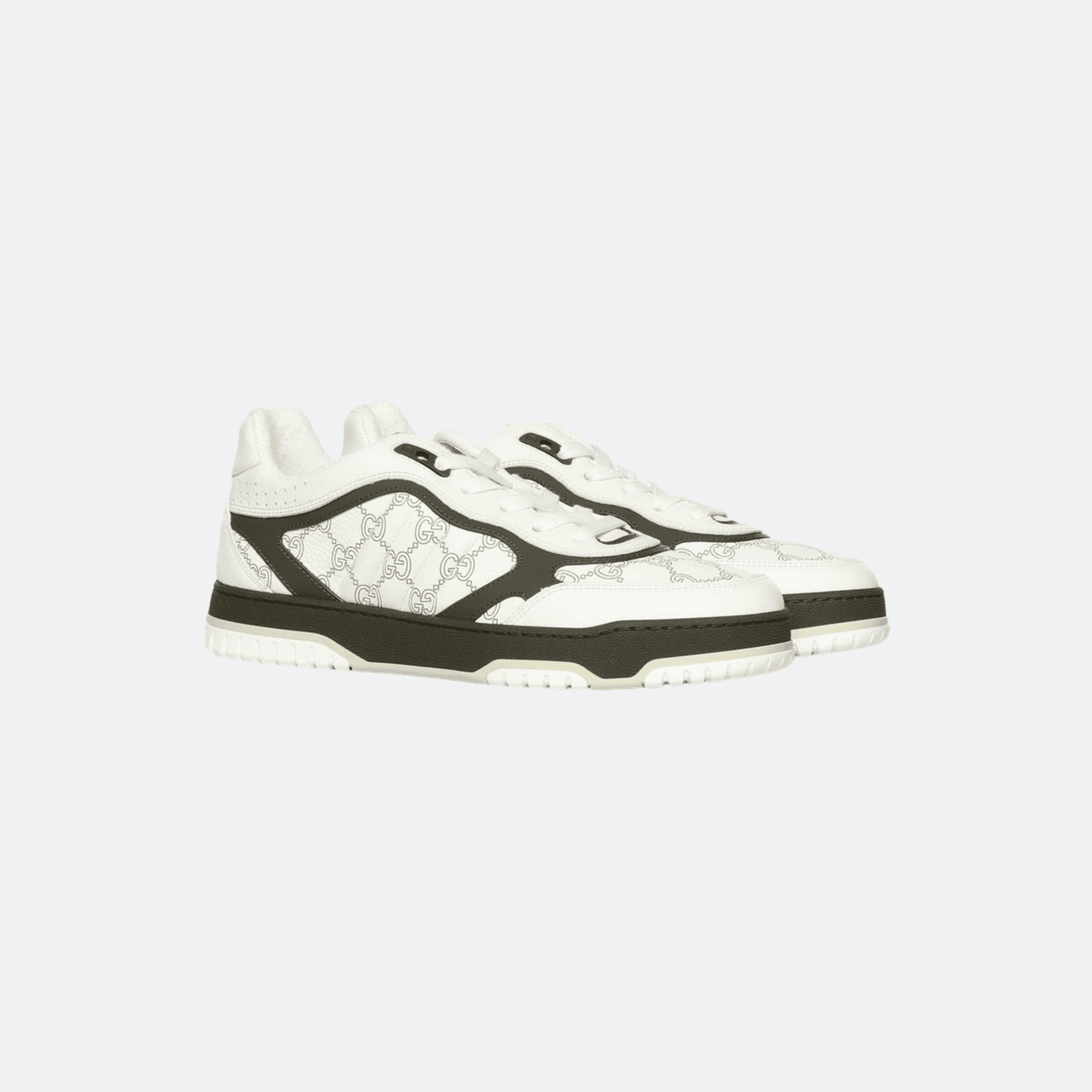 Gucci Re-Web GG Monogram Trainers For Men - White/Green alternate