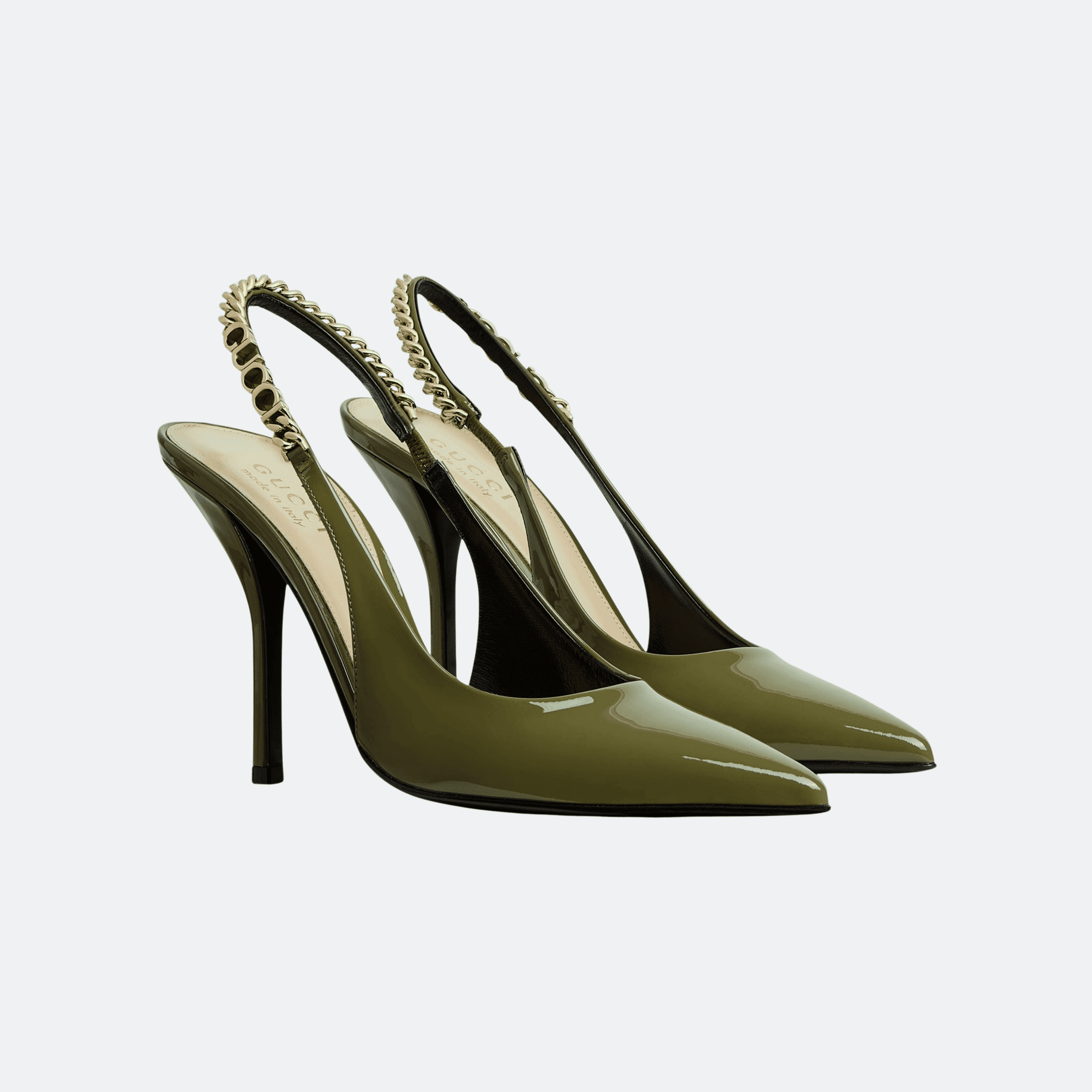 Gucci Signoria Slingback Pumps – Olive Green alternate