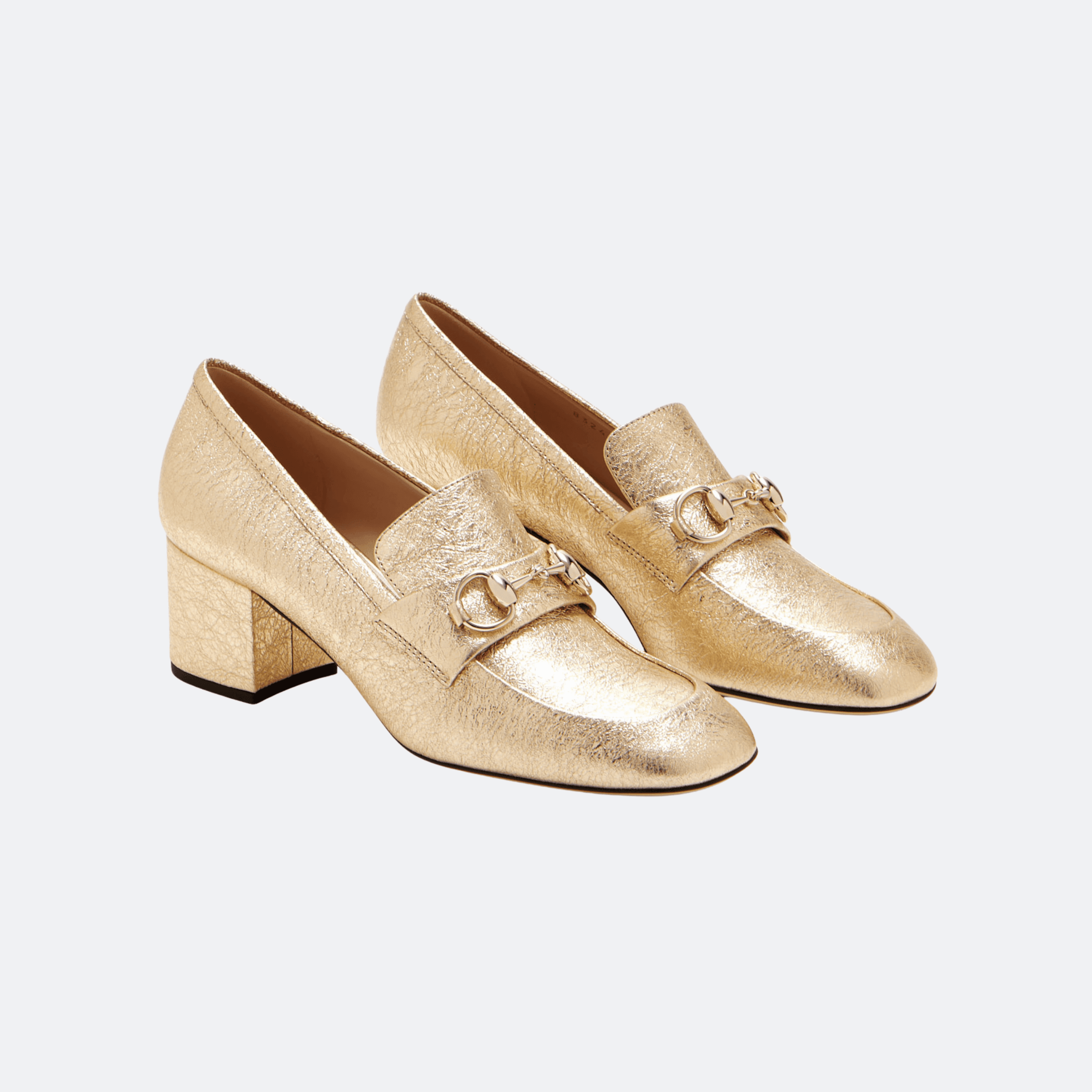 Gucci Women’s Loafer Pump with Horsebit in Glossy Metallic Leather - Gold alternate