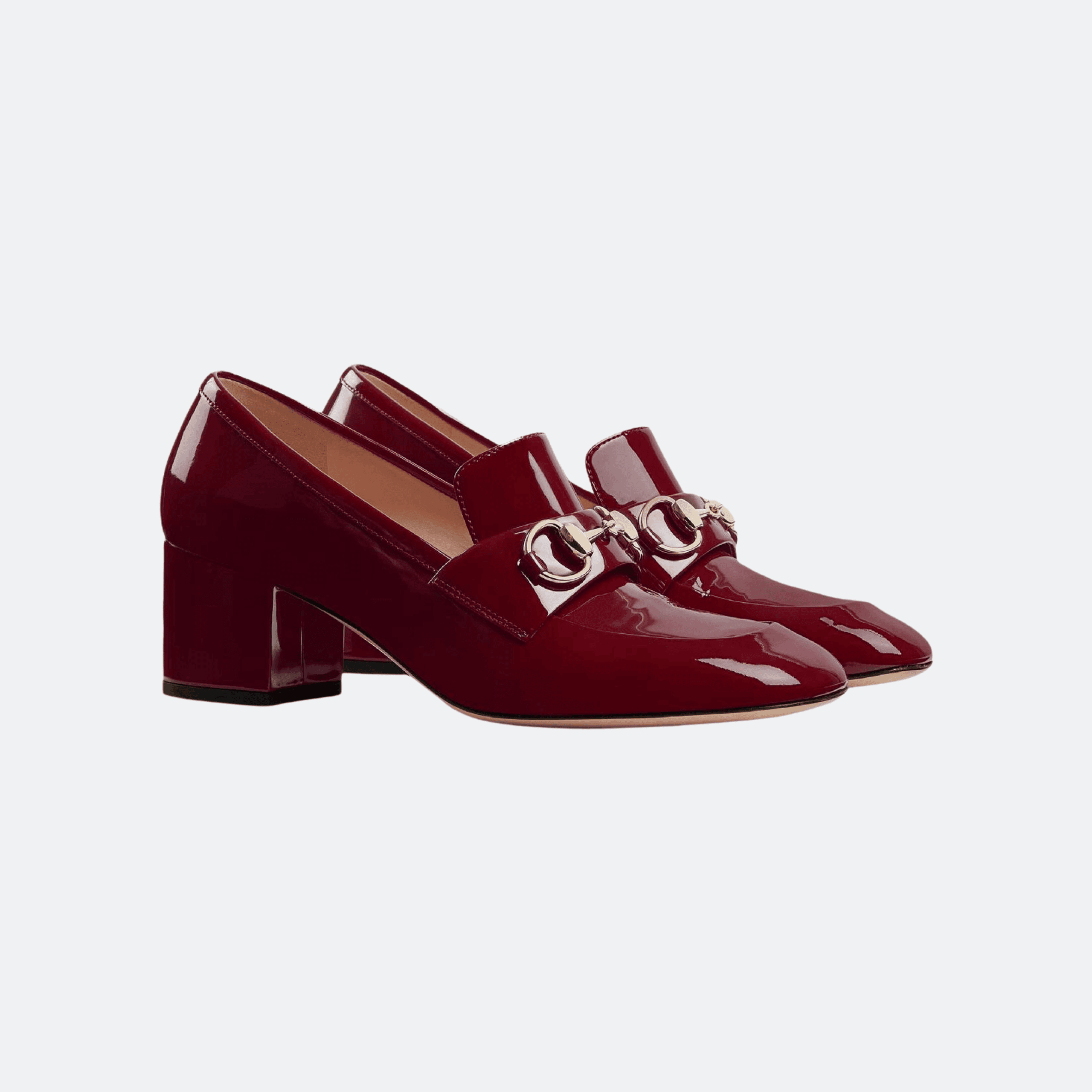 Gucci Women’s Loafer Pump with Horsebit in Glossy Patent Leather - Red alternate