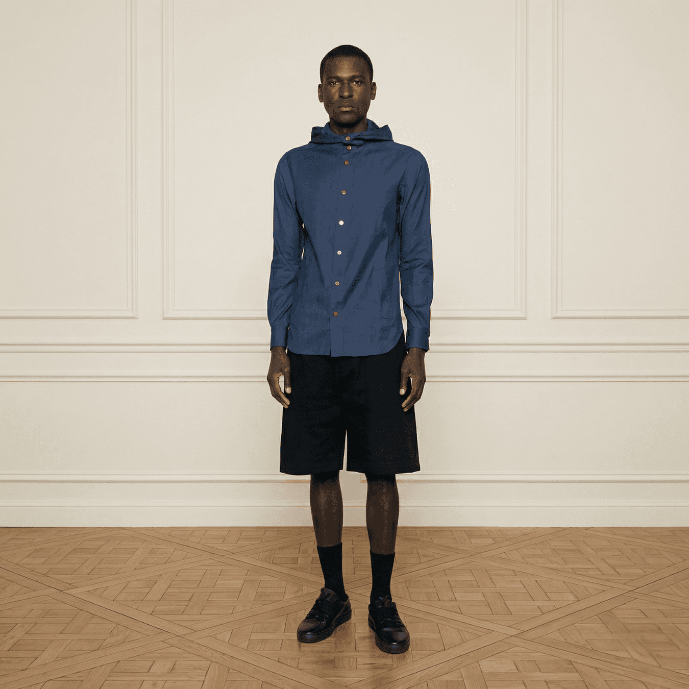 Kiton Mariano Hooded Shirt - Navy alternate