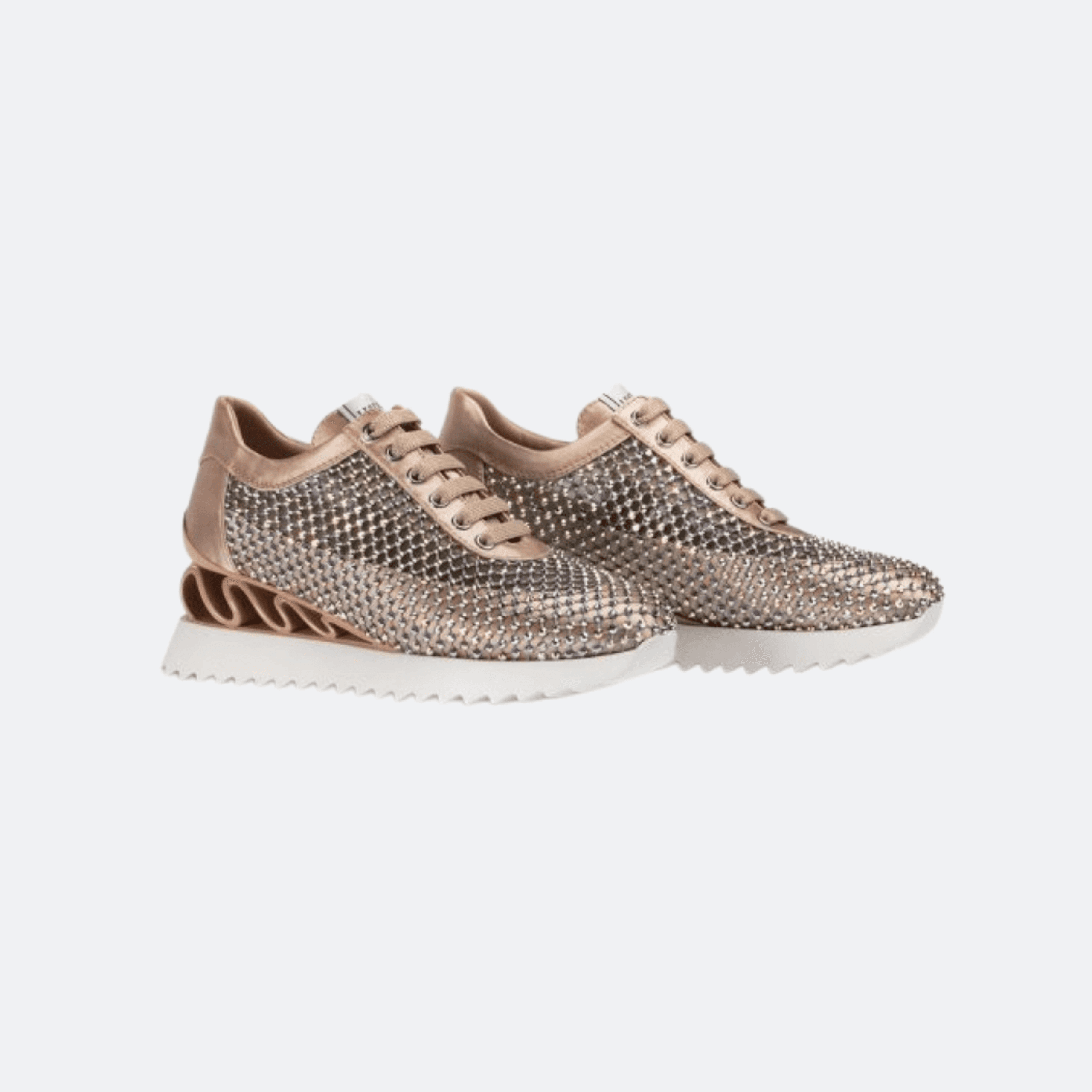 Le Silla Gilda Crystal Embellished Sneakers for Women - Rose Gold alternate
