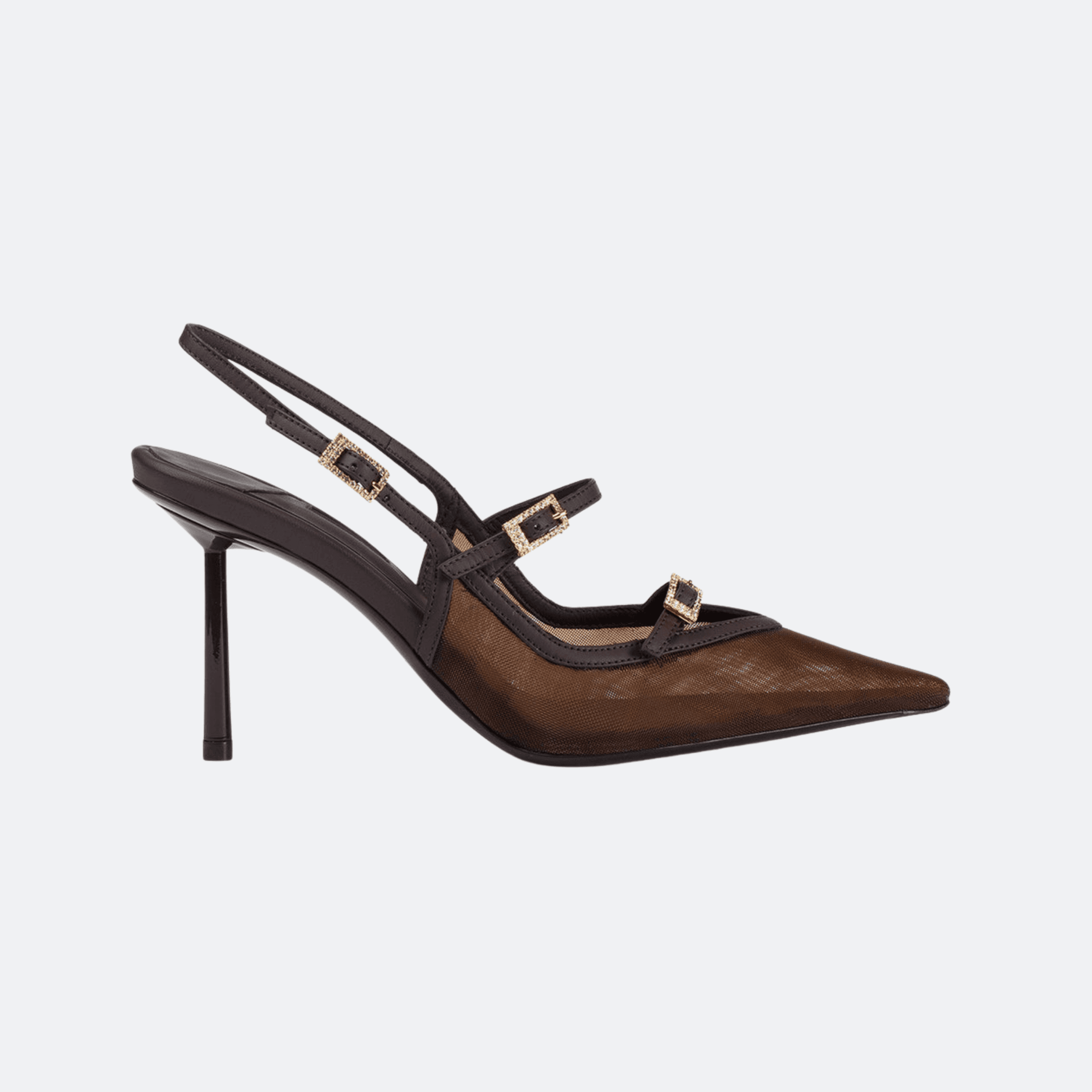 Le Silla Morgana 80 Mesh Pumps for Women - Brown