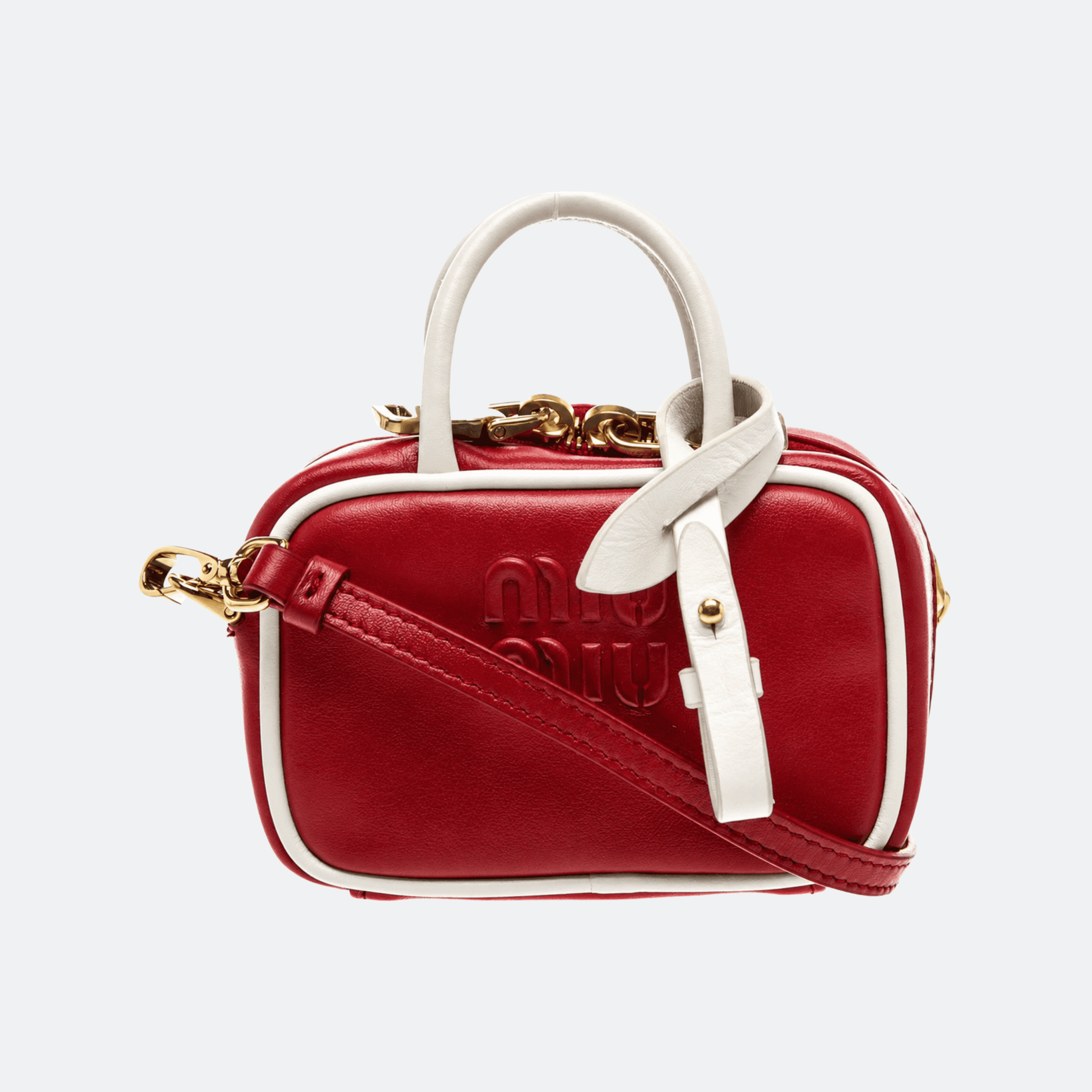 Miu Miu Beau Leather Micro Bag For Women - Red