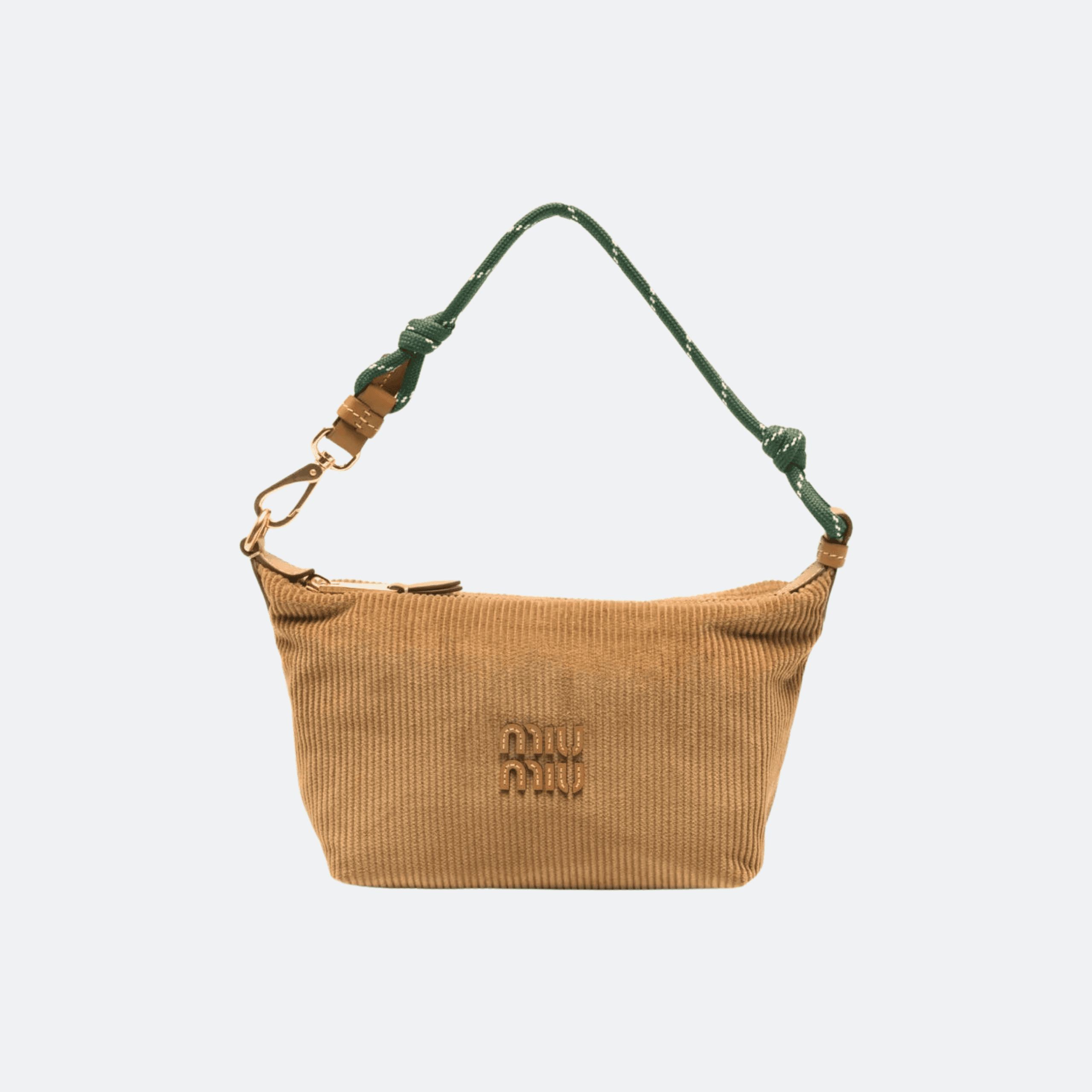 Miu Miu Corduroy Pouch Shoulder Bag - Brown