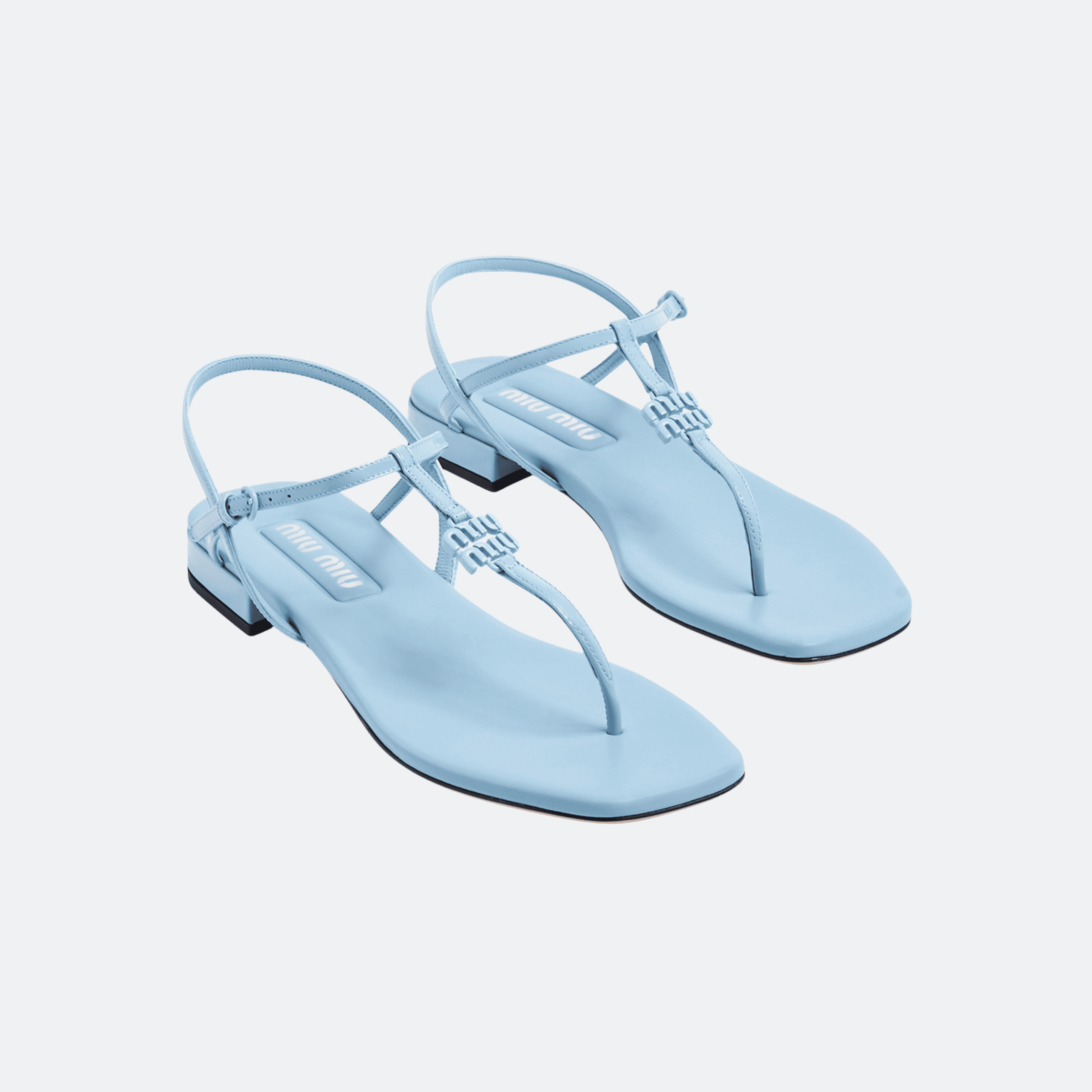 Miu Miu Logo Thong Sandals - Blue alternate