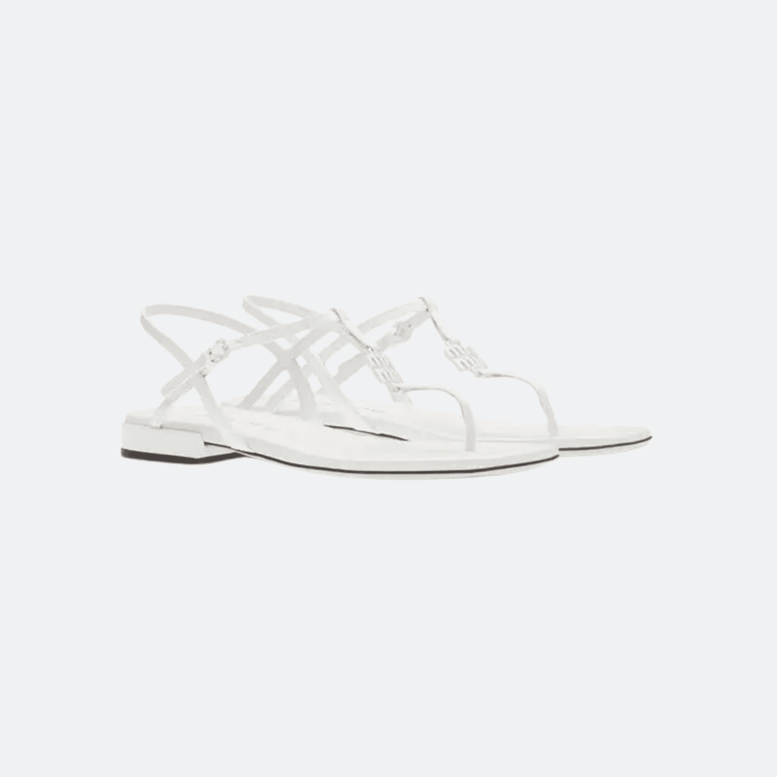 Miu Miu Logo Thong Sandals - White alternate