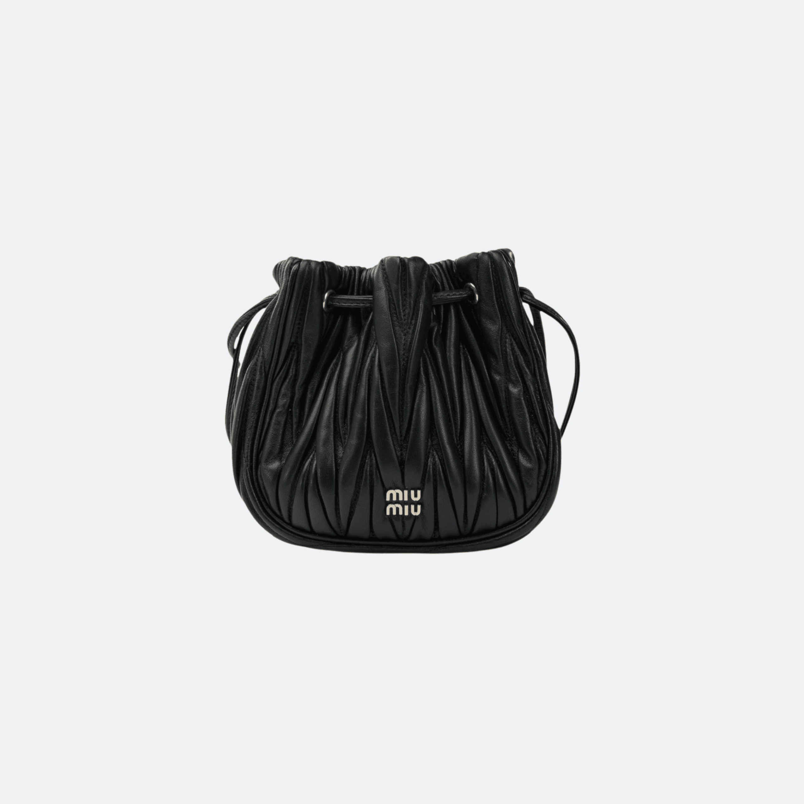 Miu Miu Matelassé Nappa Leather Bag - Black