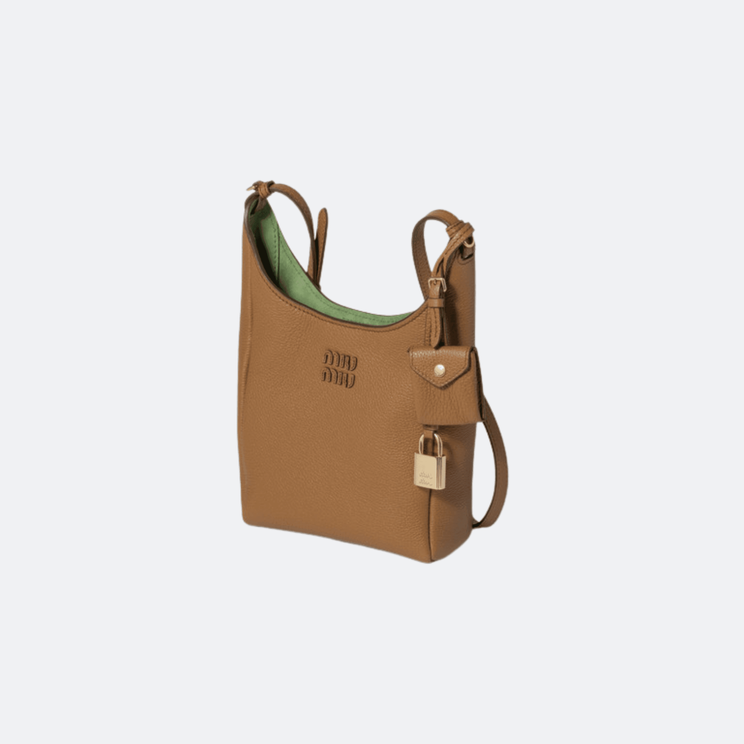 Miu Miu Small Bucket Bag Grained Leather - Caramel alternate