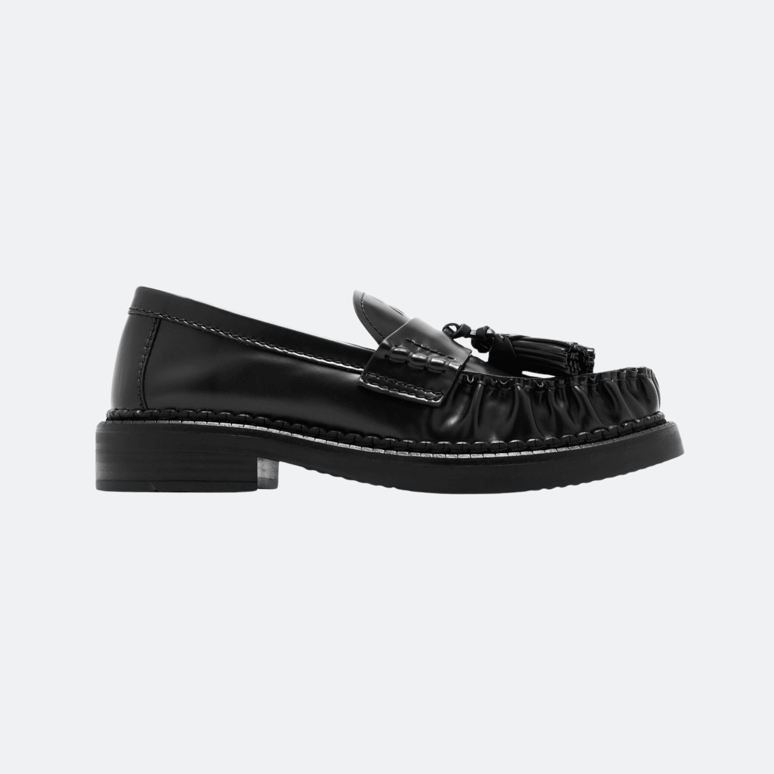 Miu Miu Tassel-Embellished Loafers For Women - Black