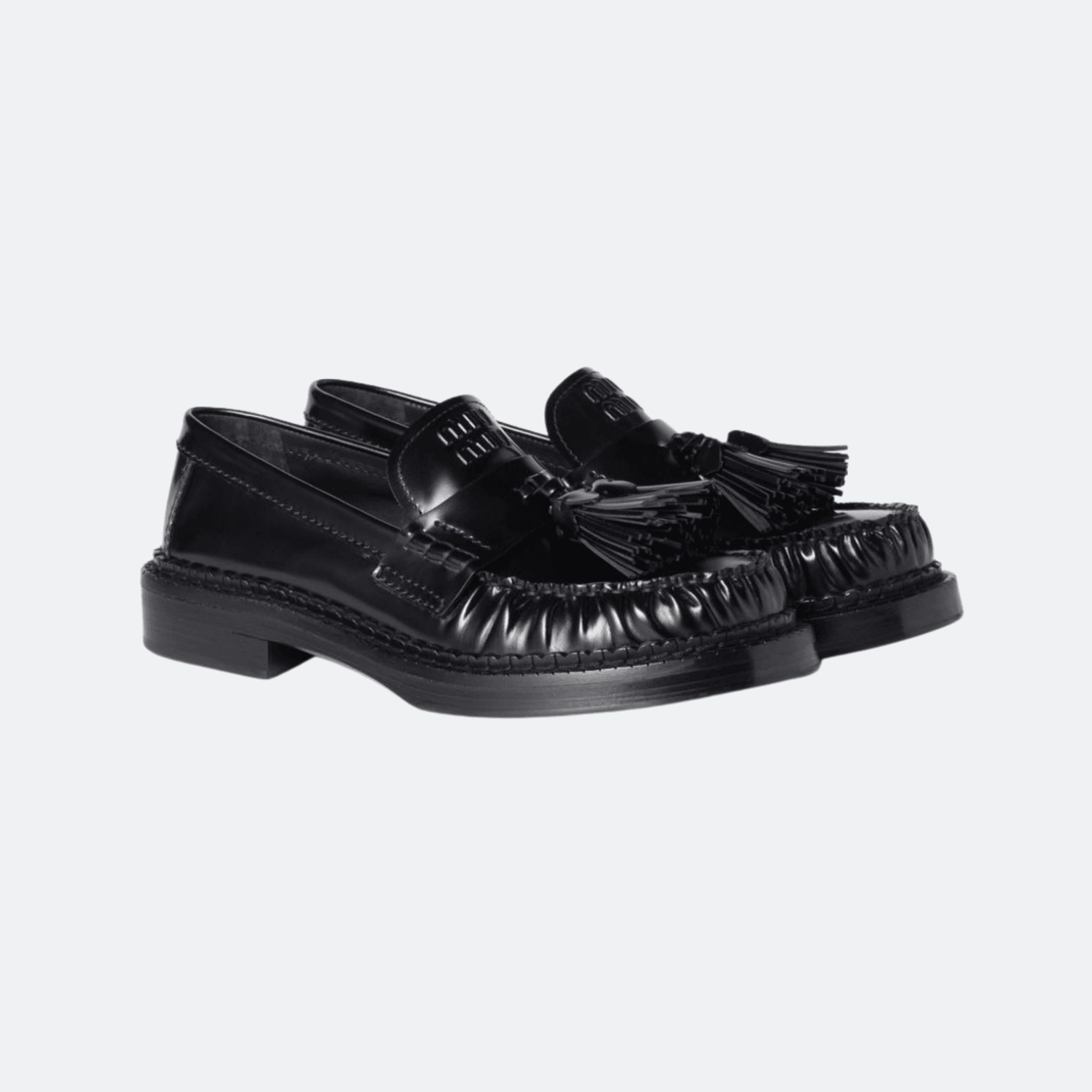 Miu Miu Tassel-Embellished Loafers For Women - Black alternate