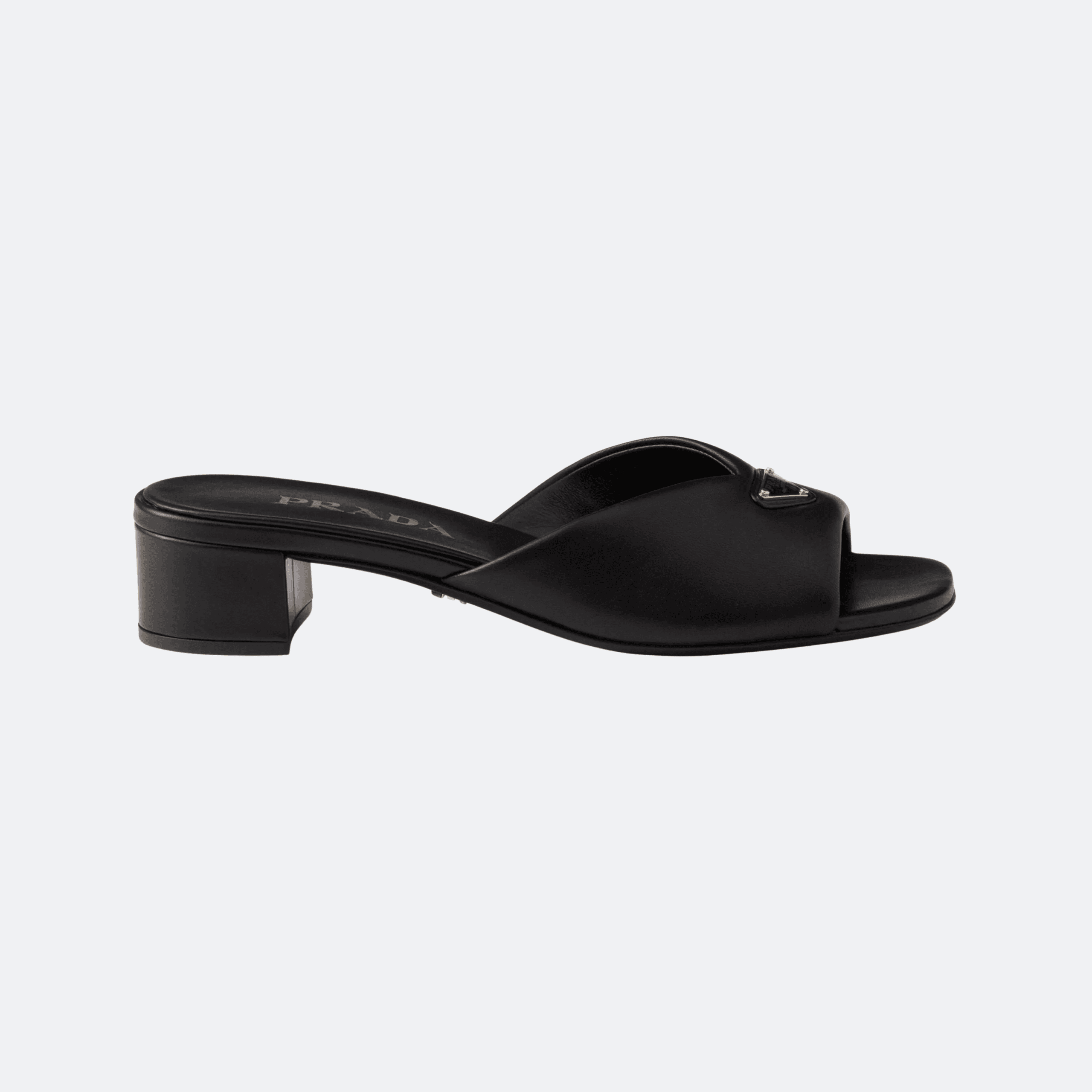 Prada 35mm Padded Leather Sandals For Women - Black