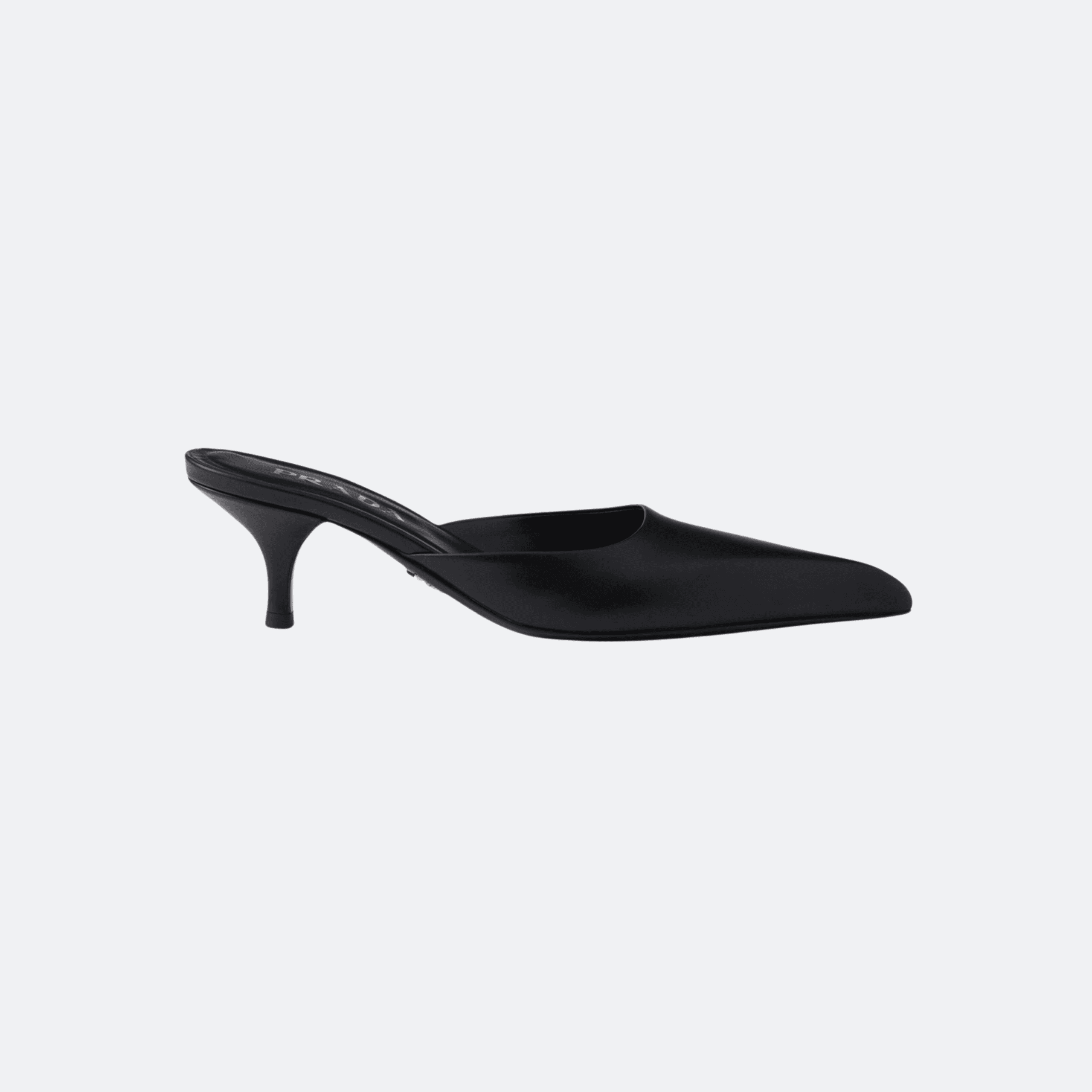 Prada 5.5 cm Heeled Mules for Women - Black
