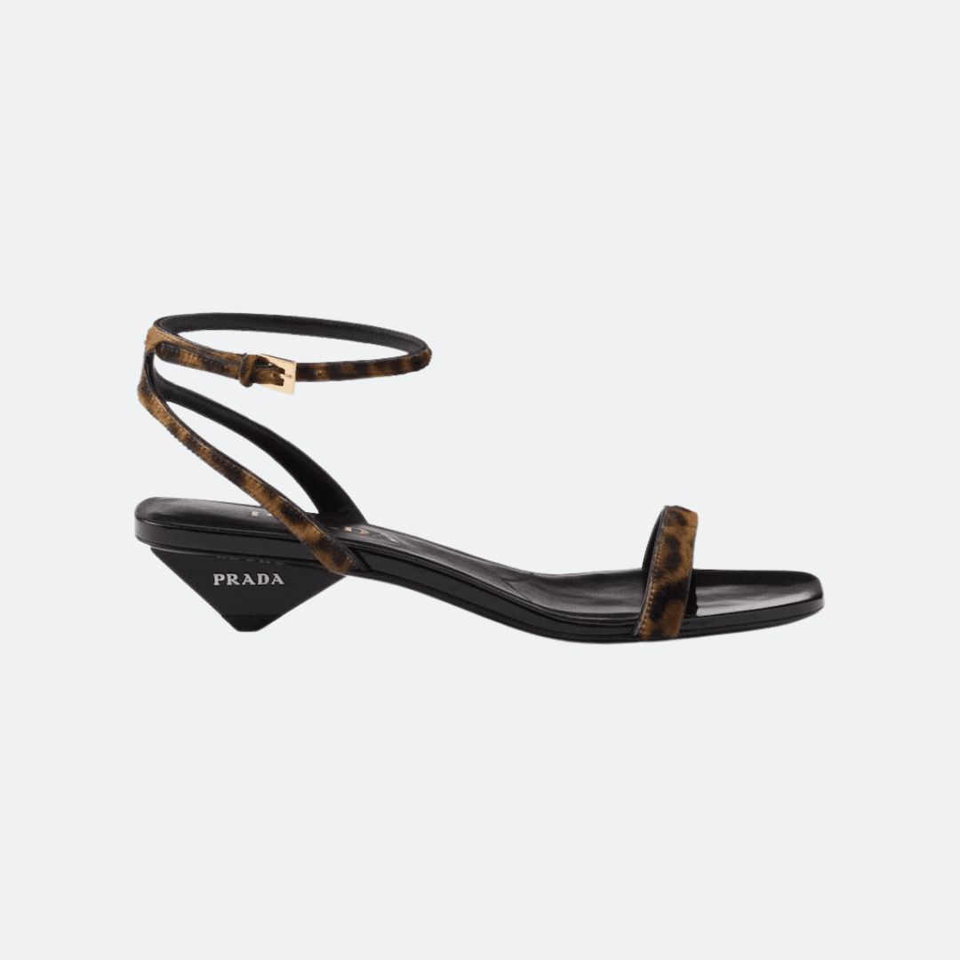 Prada Animal Printed Heeled Sandals
