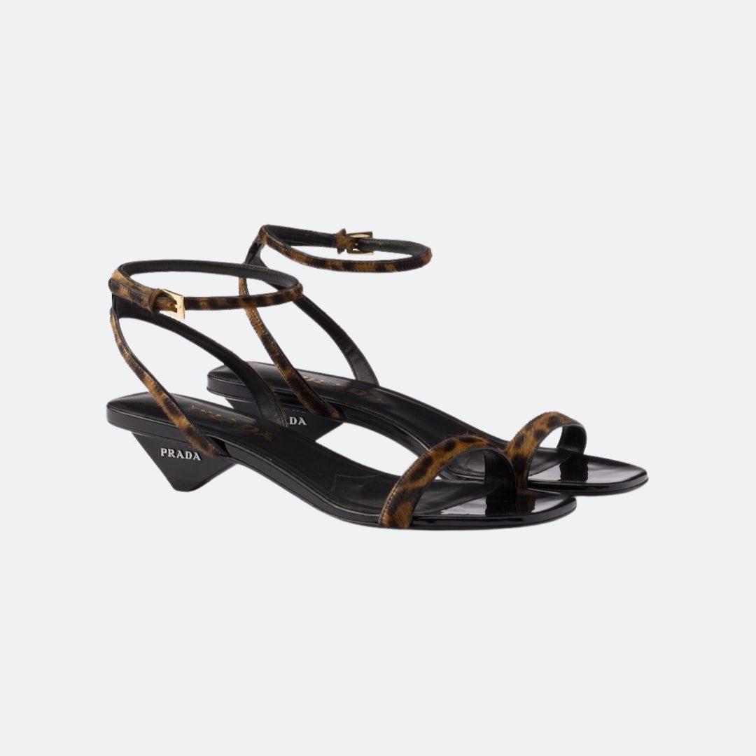Prada Animal Printed Heeled Sandals alternate