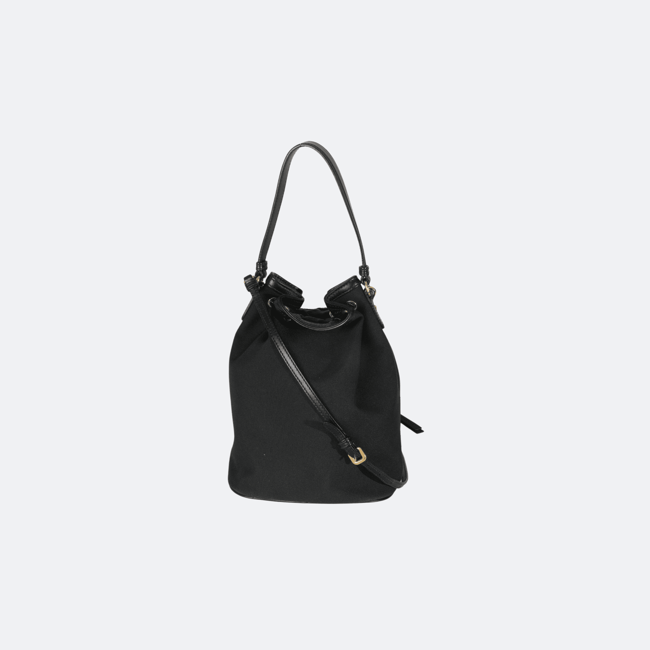 Prada Canapa Canvas Bucket Bag - Black alternate