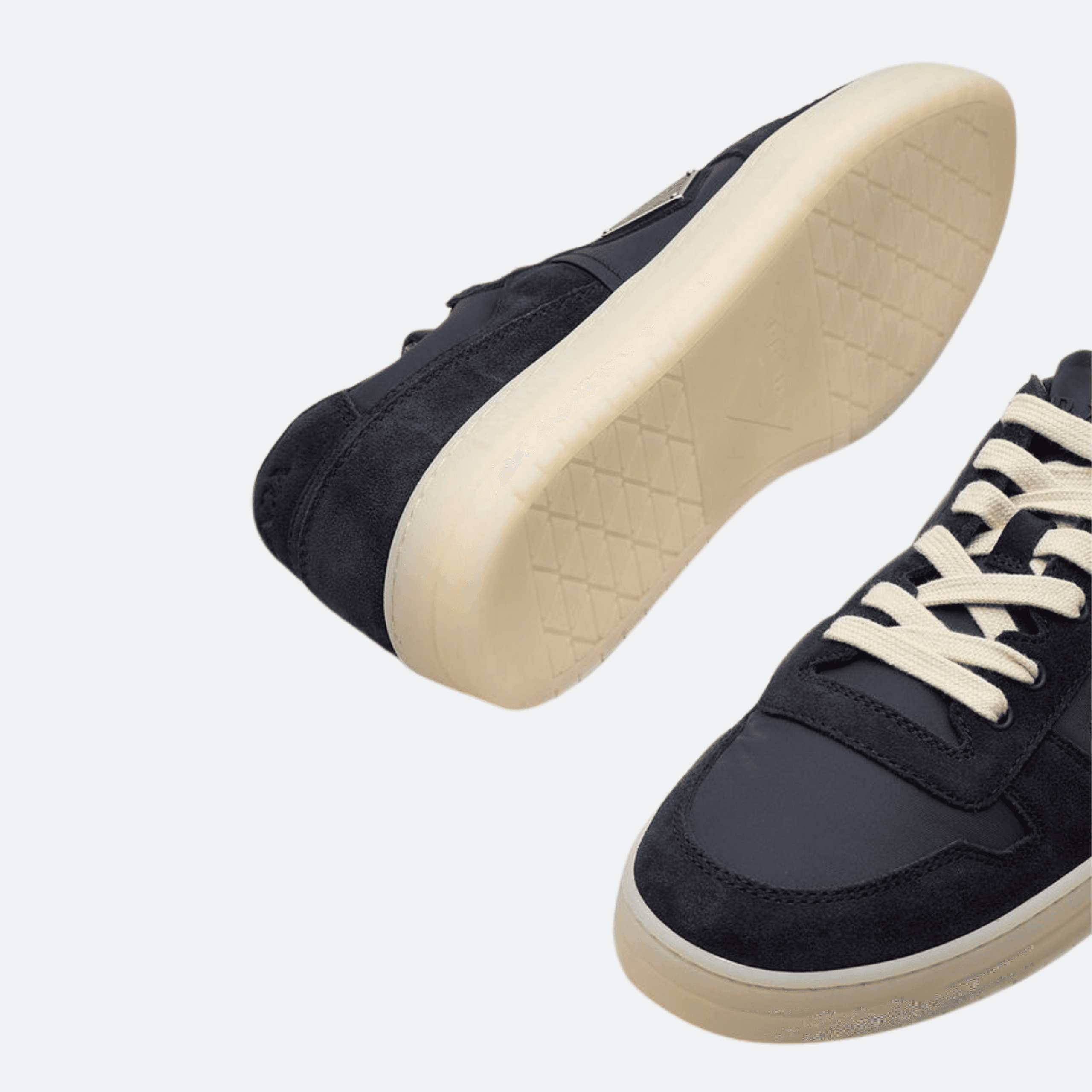 Prada Downtown Re-Nylon & Suede Sneakers for Men - Navy Blue alternate