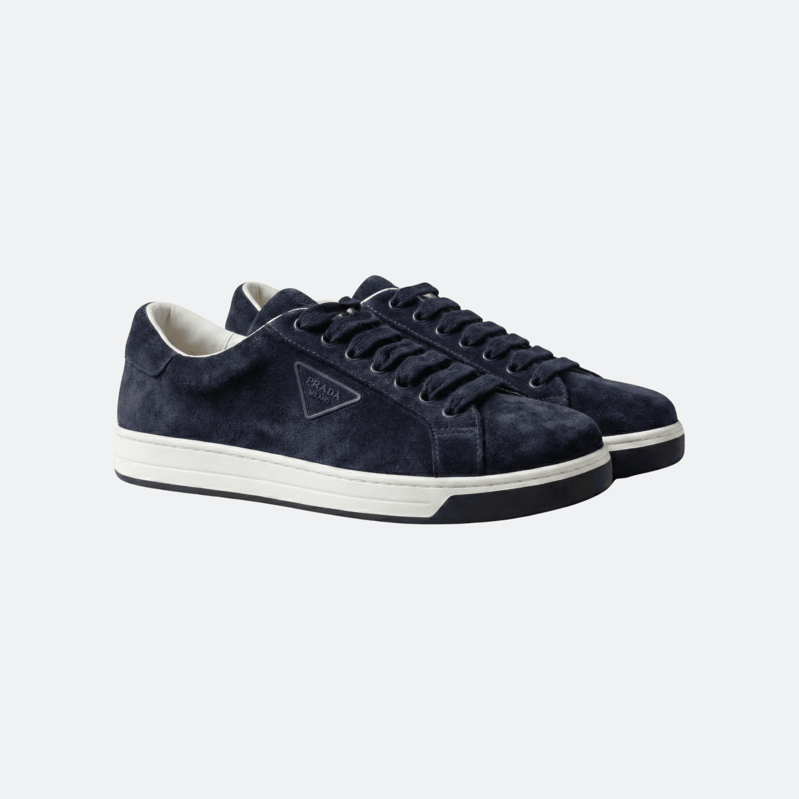 Prada Milano Suede Low-Top Men Sneakers – Navy Blue alternate