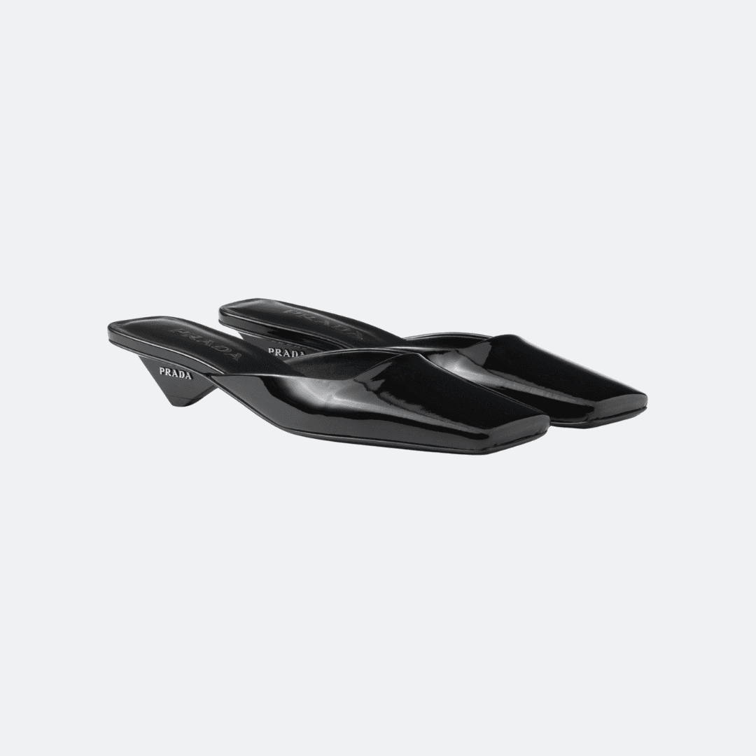 Prada Patent Leather Heeled Slides alternate