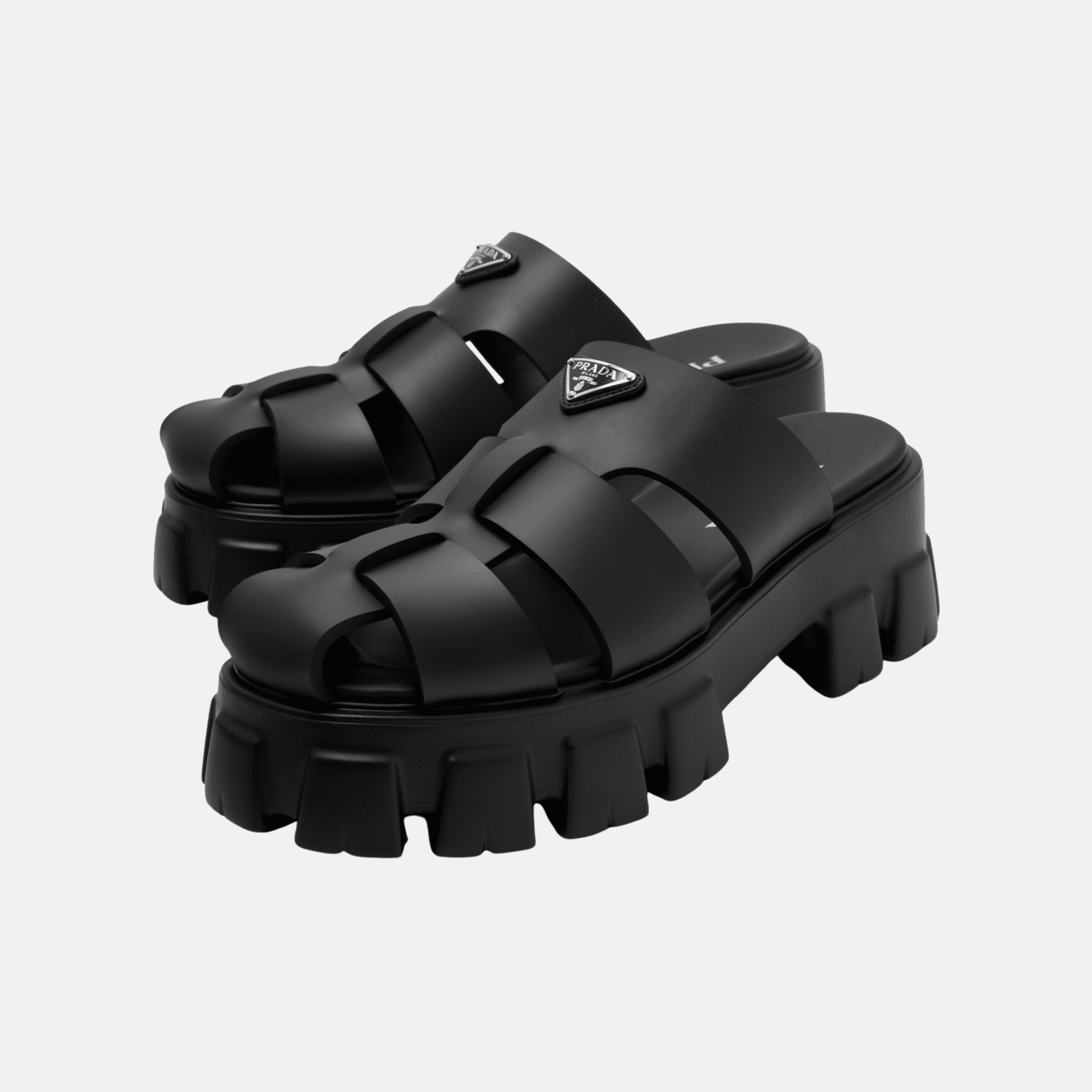 Prada Platform Rubber Slide Sandals – Black alternate