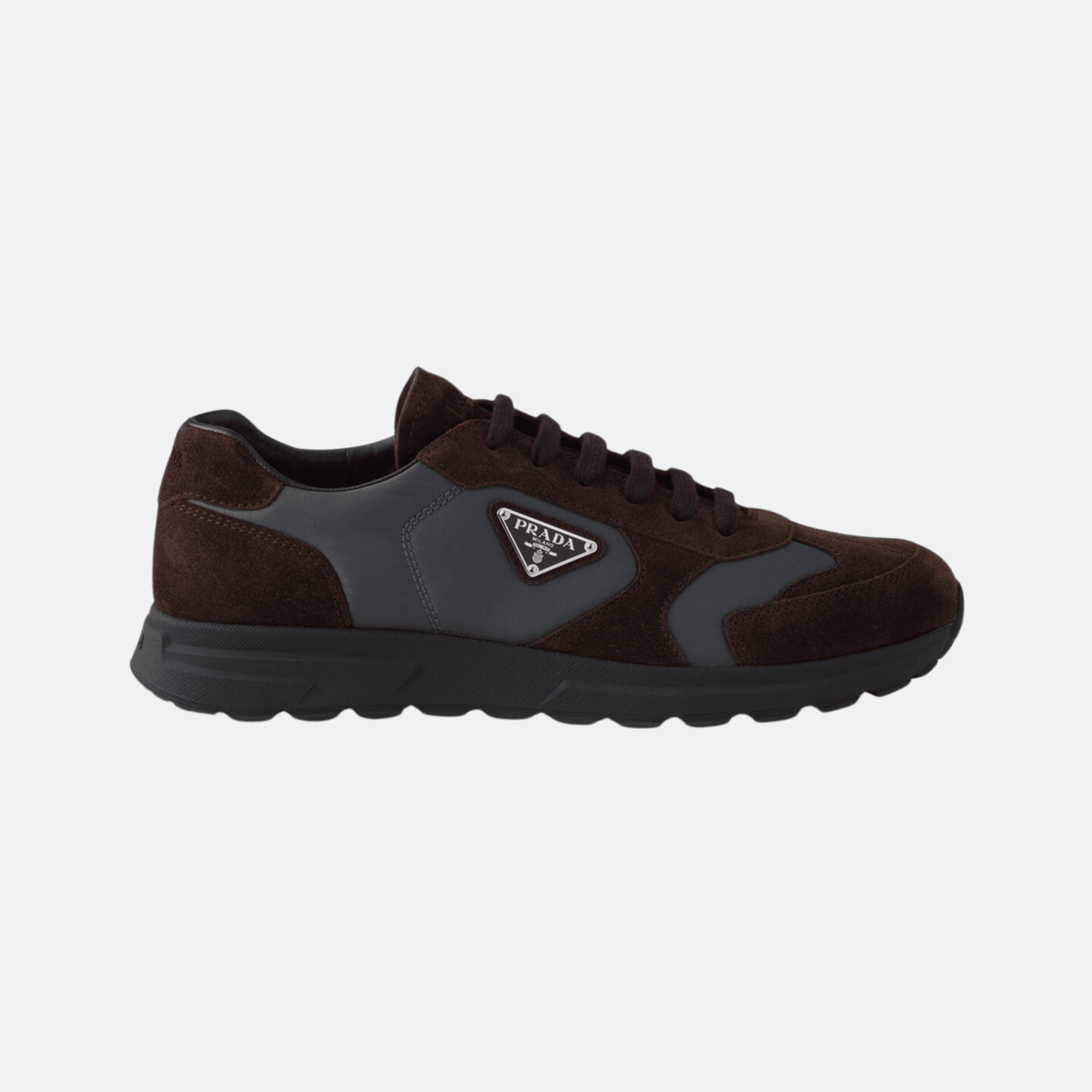 Prada Prax Suede And Re-nylon Sneakers - Brown