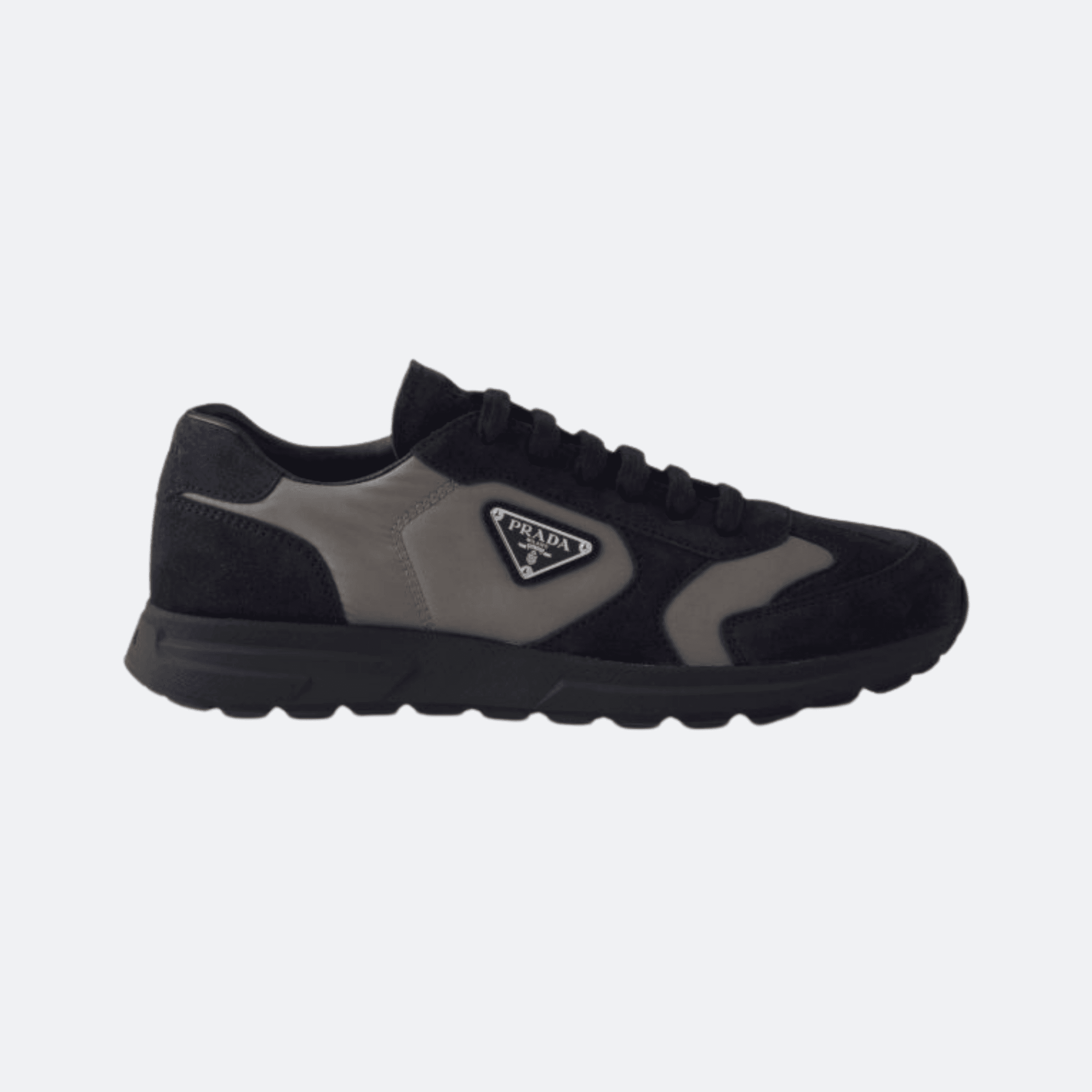 Prada Prax Suede And Re-nylon Sneakers - Navy