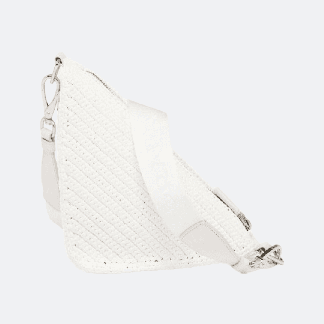 Prada Raffia White Crochet Triangle Mini Bag alternate