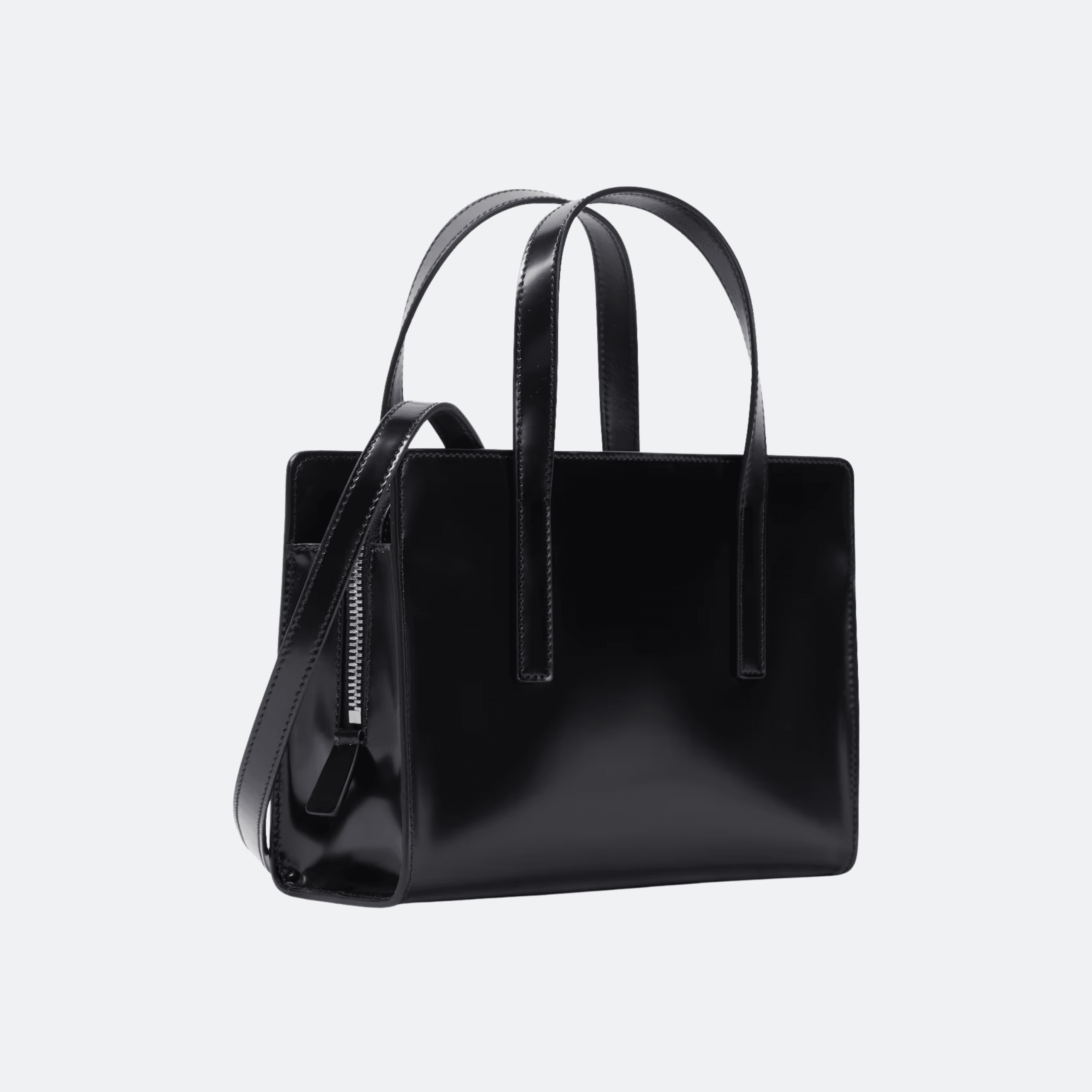 Prada Re-Edition 1995 Patent Leather Tote Bag - Black alternate
