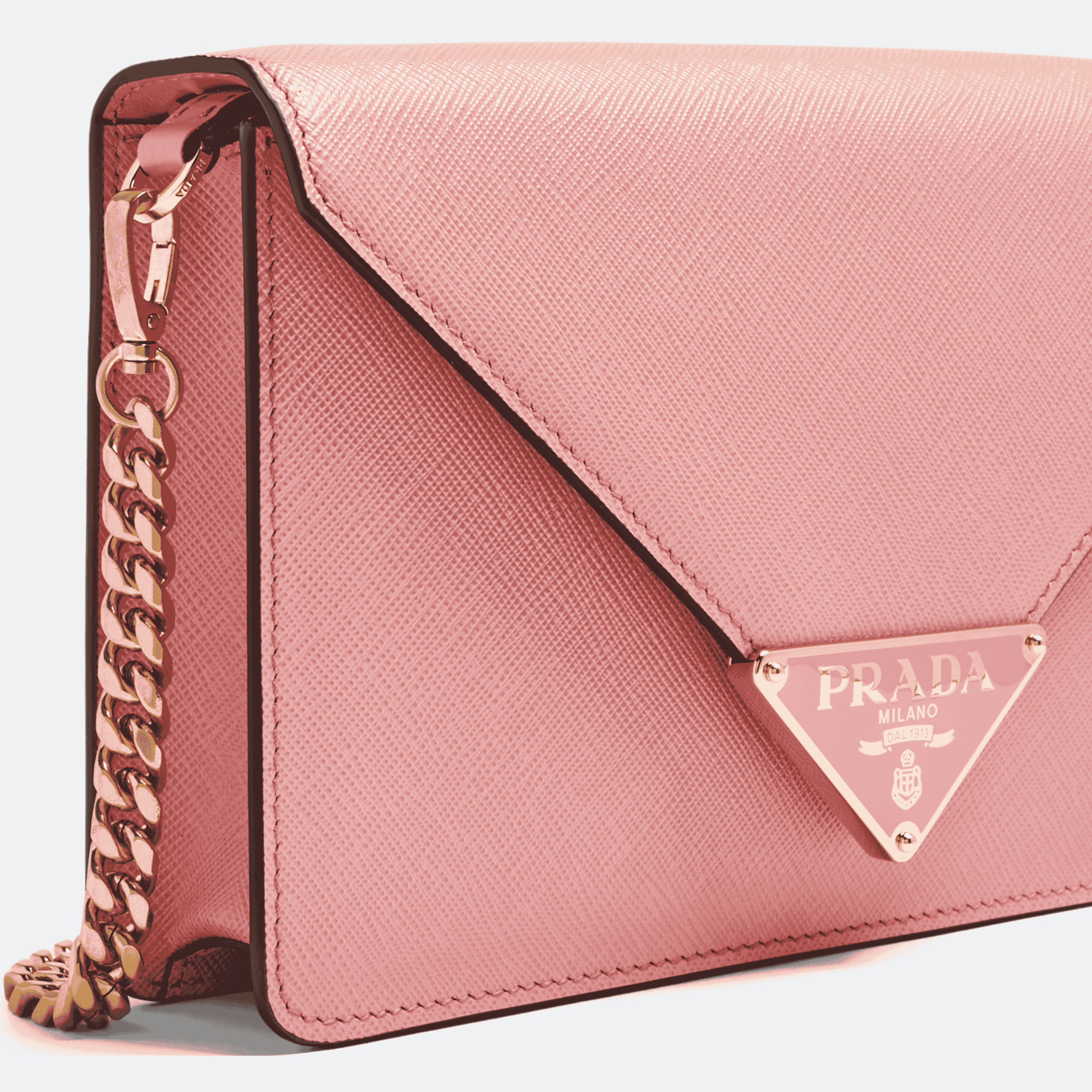 Prada Saffiano Leather Shoulder Bag For Women - Pink alternate