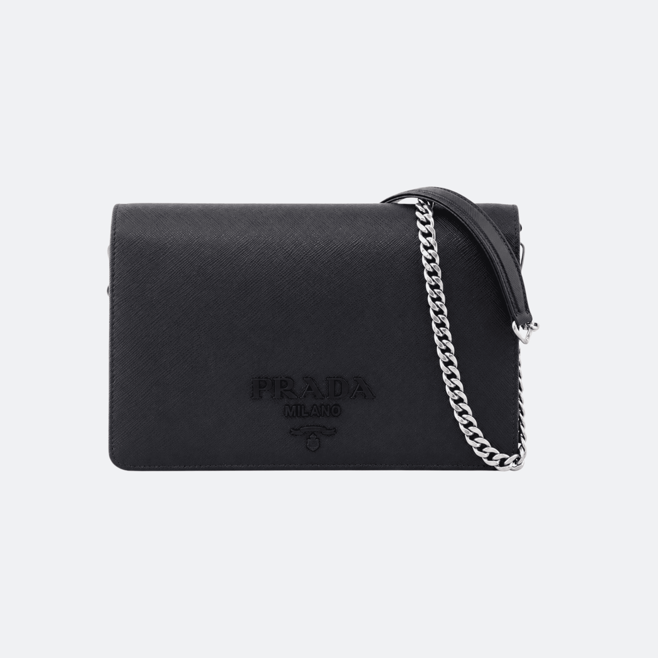 Prada Saffiano Shoulder Bag For Women - Black