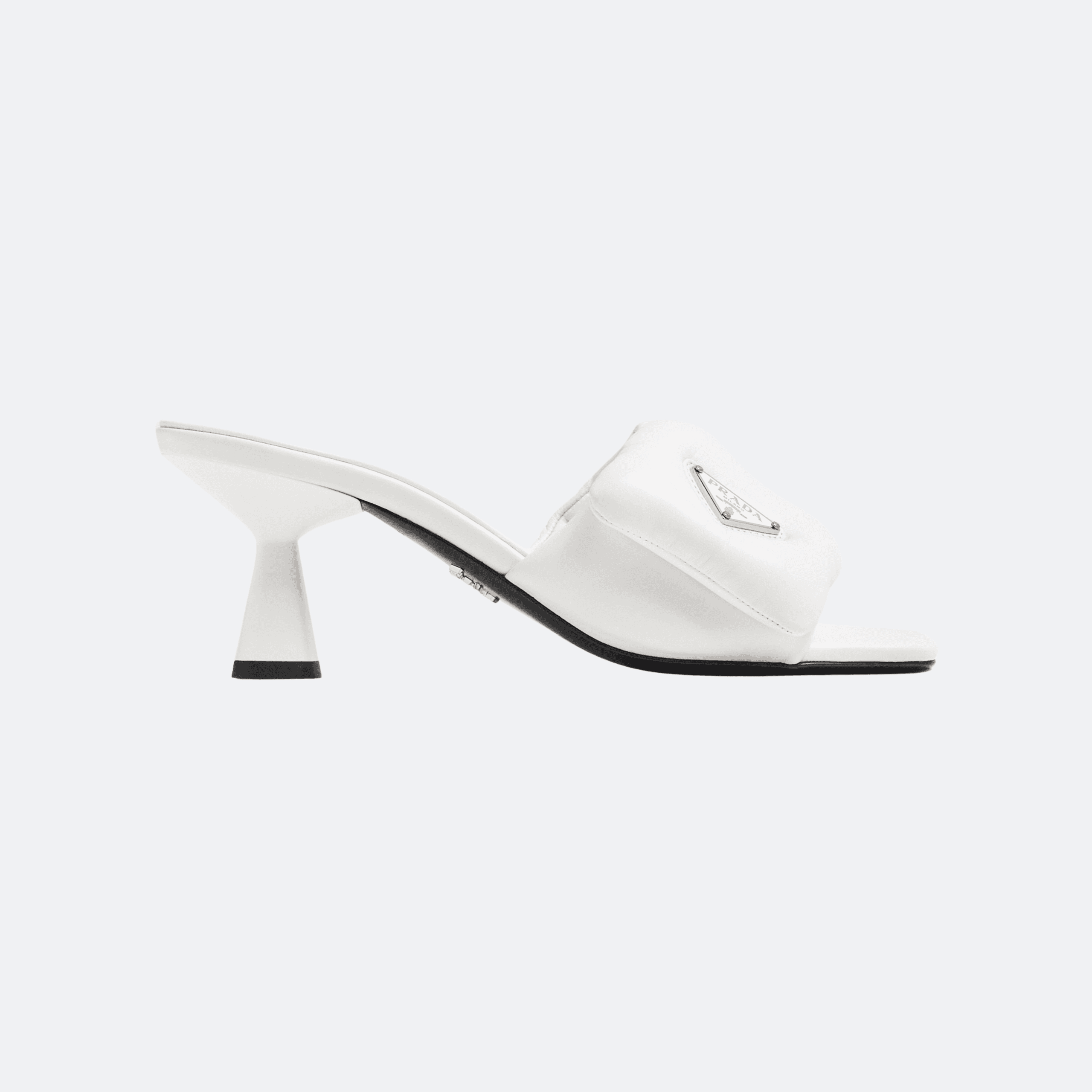 Prada Soft Padded Nappa Sandals for Women – White