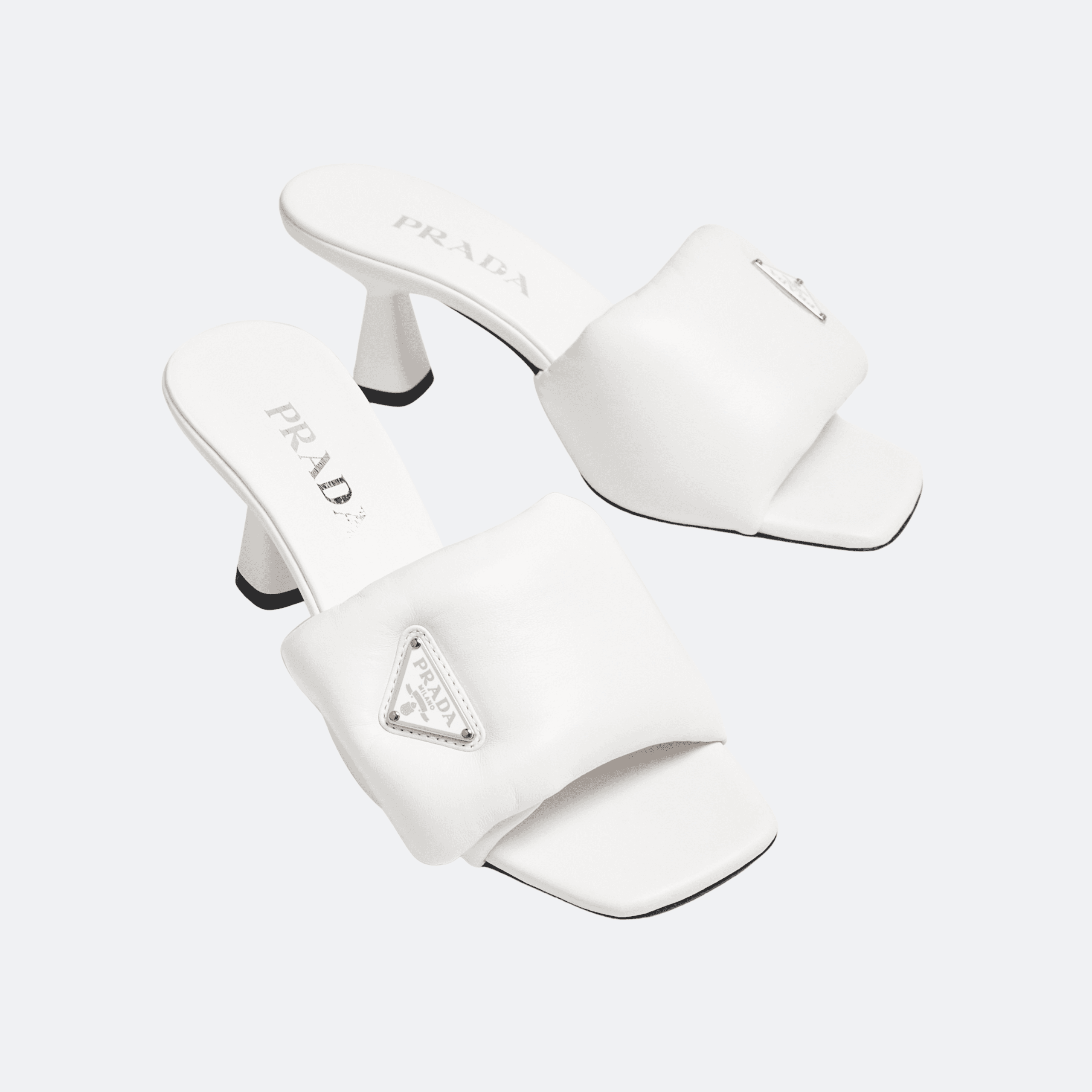 Prada Soft Padded Nappa Sandals for Women – White alternate