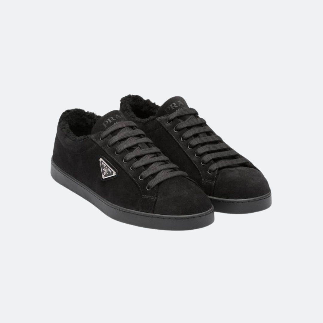 Prada Suede Black Men Low-Top Sneakers alternate