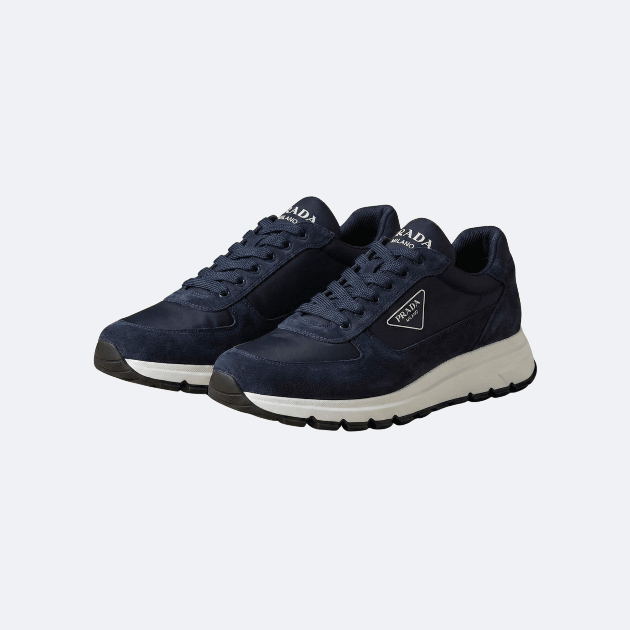 Prada Triangle Logo Navy Blue Nylon Men Sneakers alternate