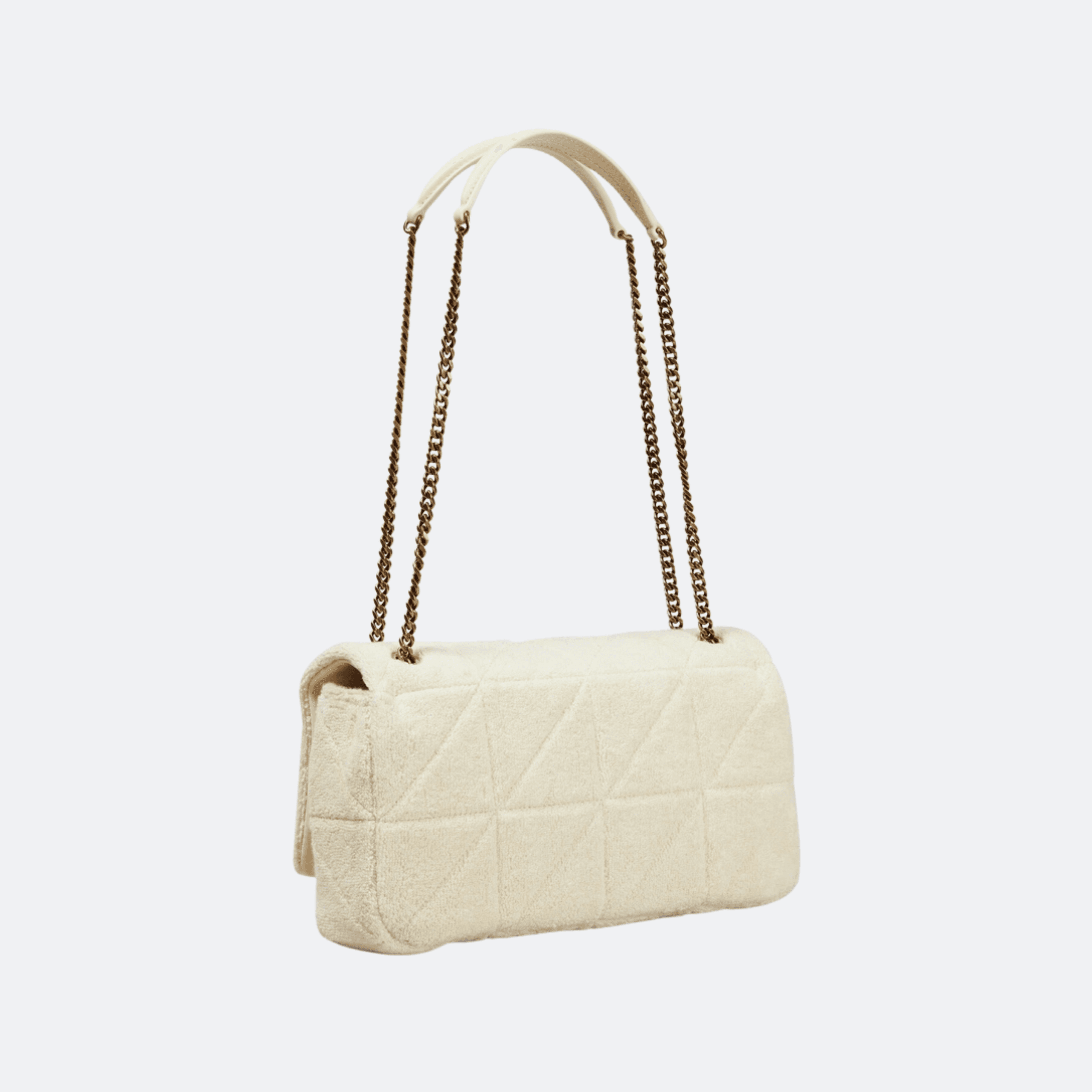 Saint Laurent Jamie Medium Terrycloth Shoulder Bag - Cream alternate