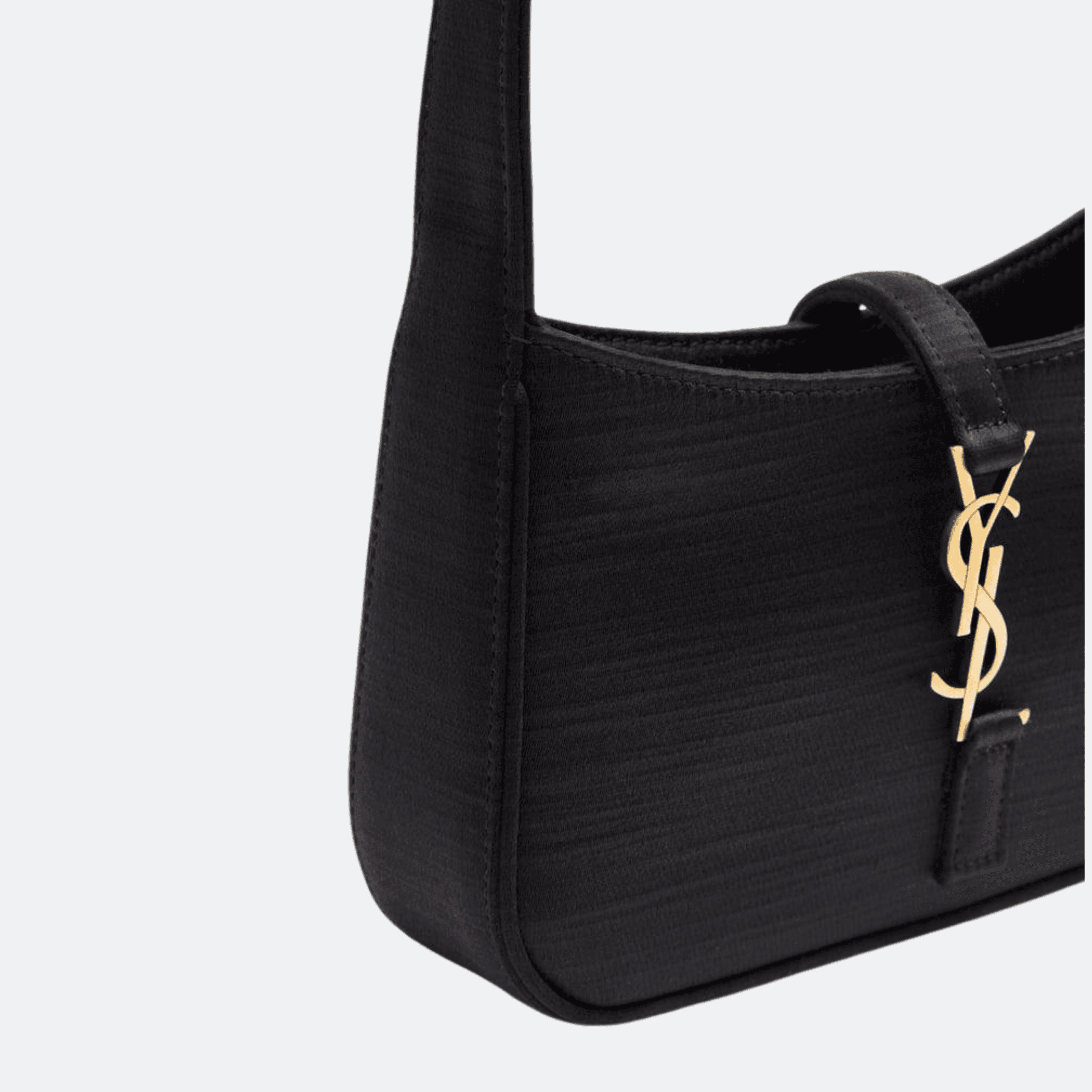 Saint Laurent Satin Hobo Bag For Women – Black alternate
