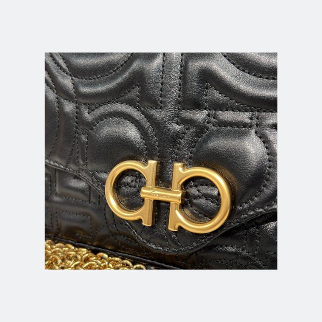 Salvatore Ferragamo Gancini Quilted Leather Clutch alternate