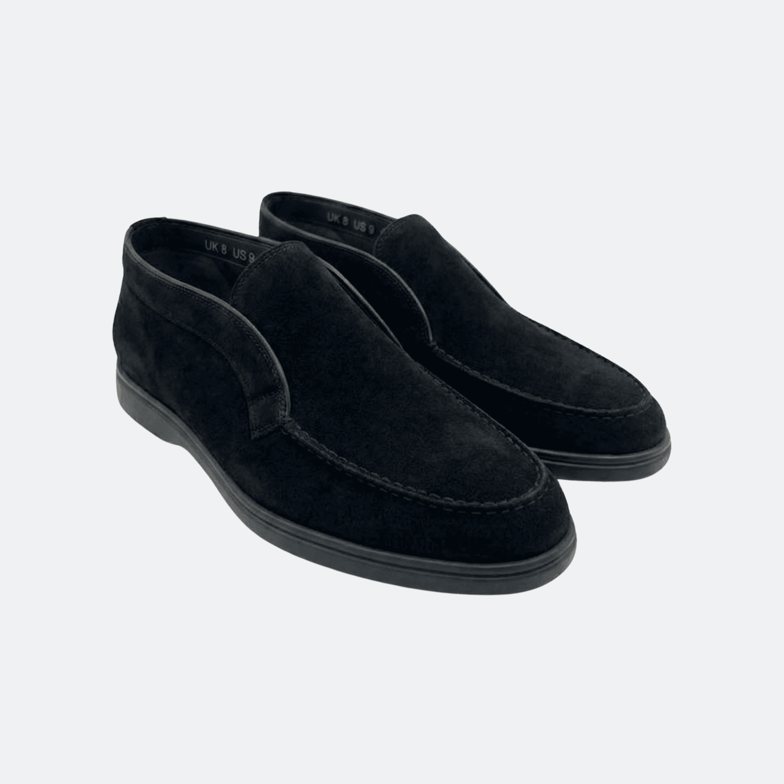 Santoni All Black Men Ankle Boots with Fur Inside alternate