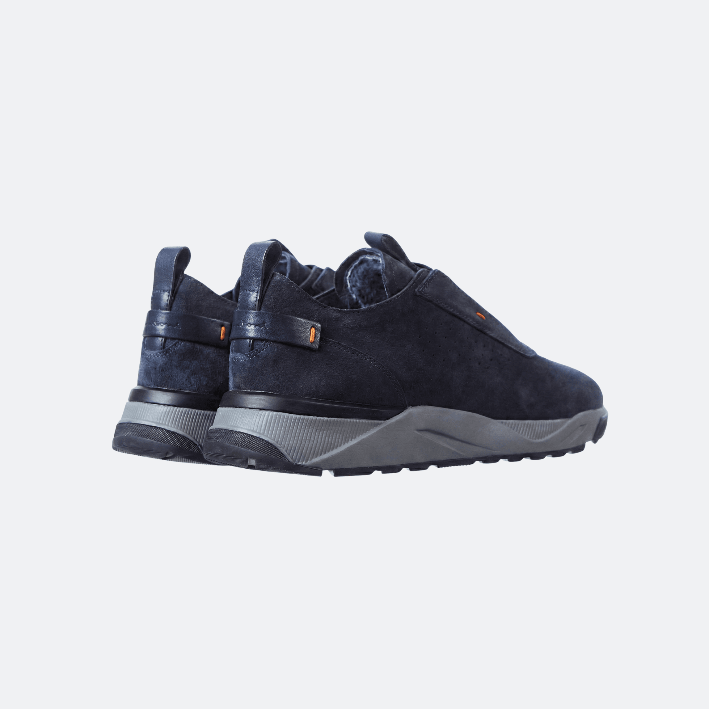 Santoni Blue Suede Men Sneakers alternate