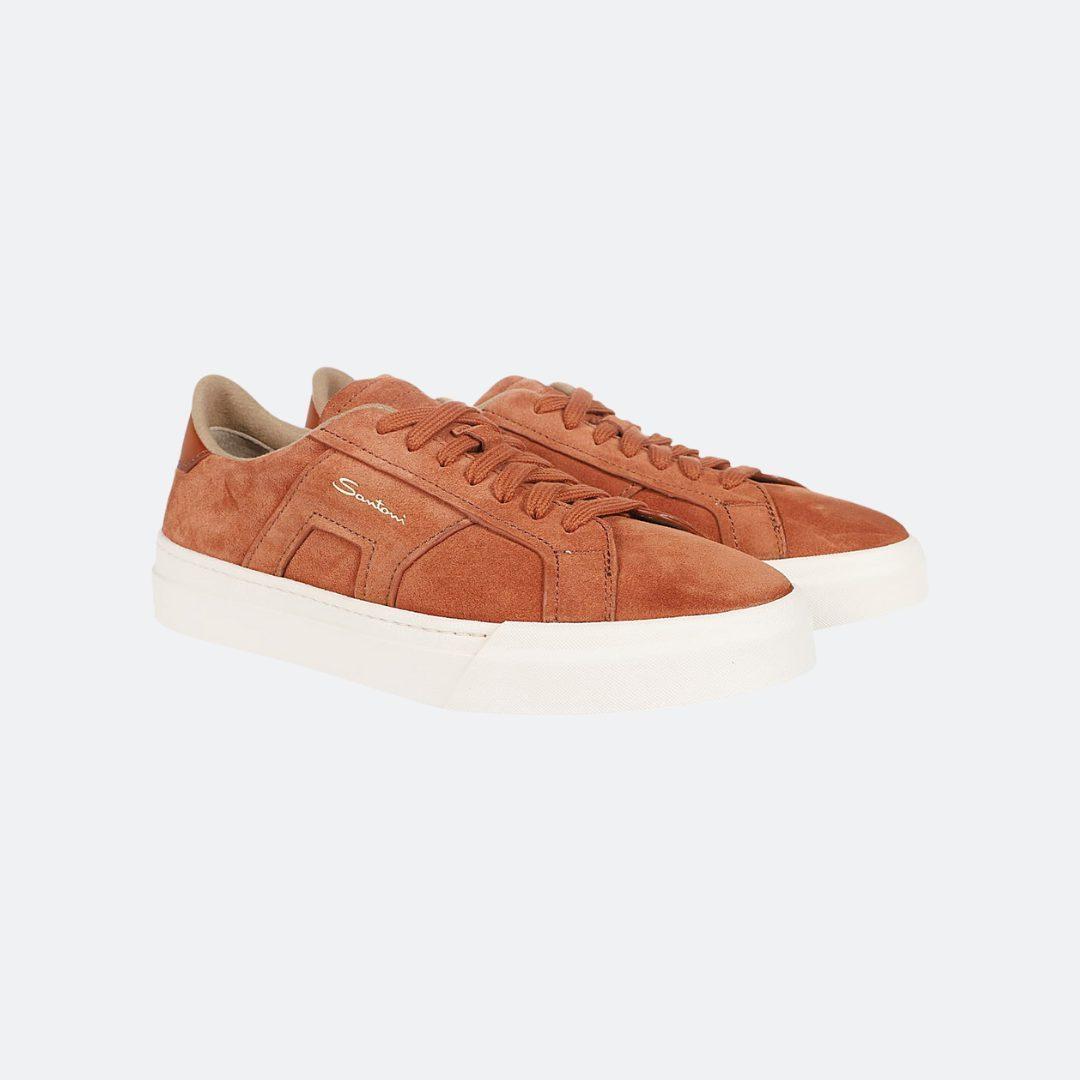 Santoni Brown Suede Men Sneakers alternate