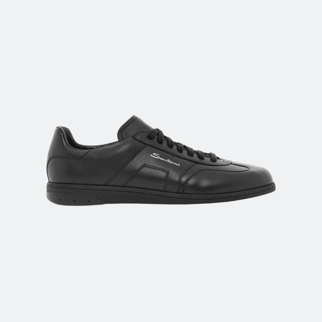Santoni DBS Oly Leather Black Men Sneakers