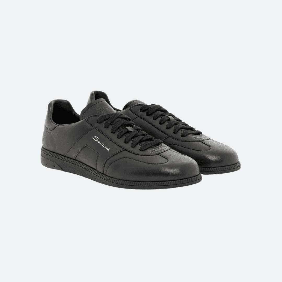 Santoni DBS Oly Leather Black Men Sneakers alternate