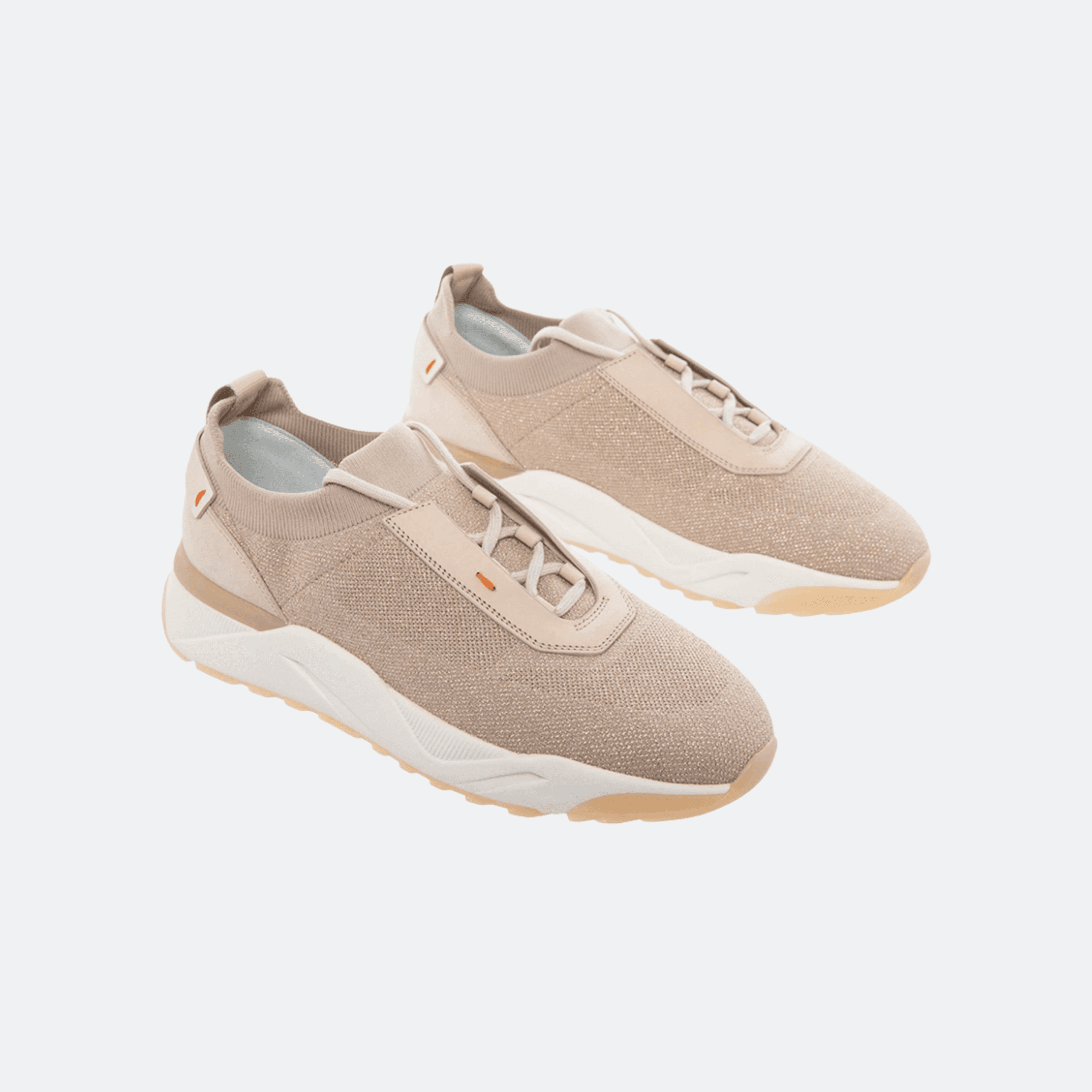 Santoni Knit Runner Sneaker – Beige alternate