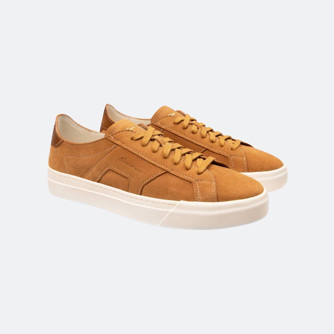 Santoni Sand Color Suede Men Sneakers alternate