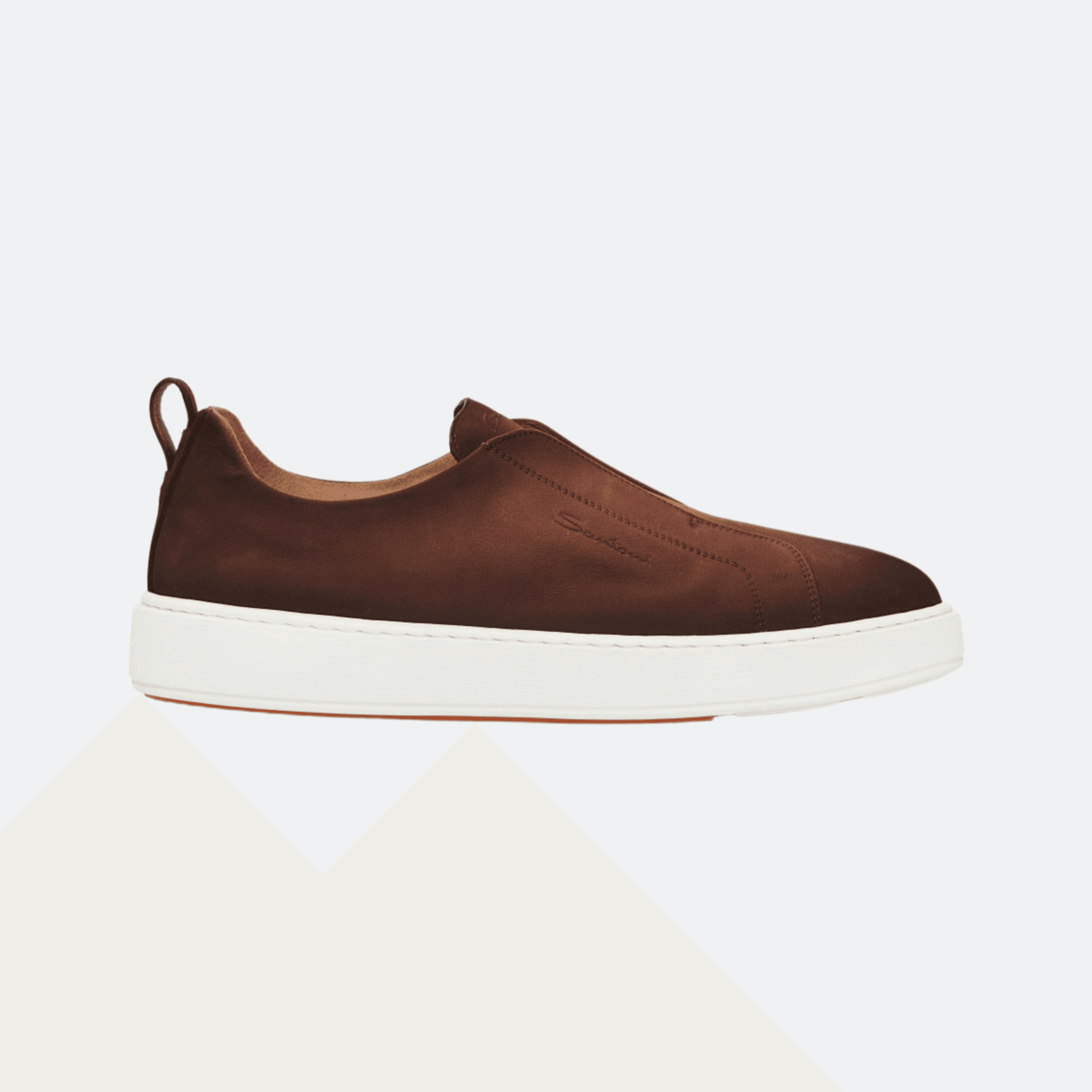 Santoni Victory Suede Loafers For Men - Brown