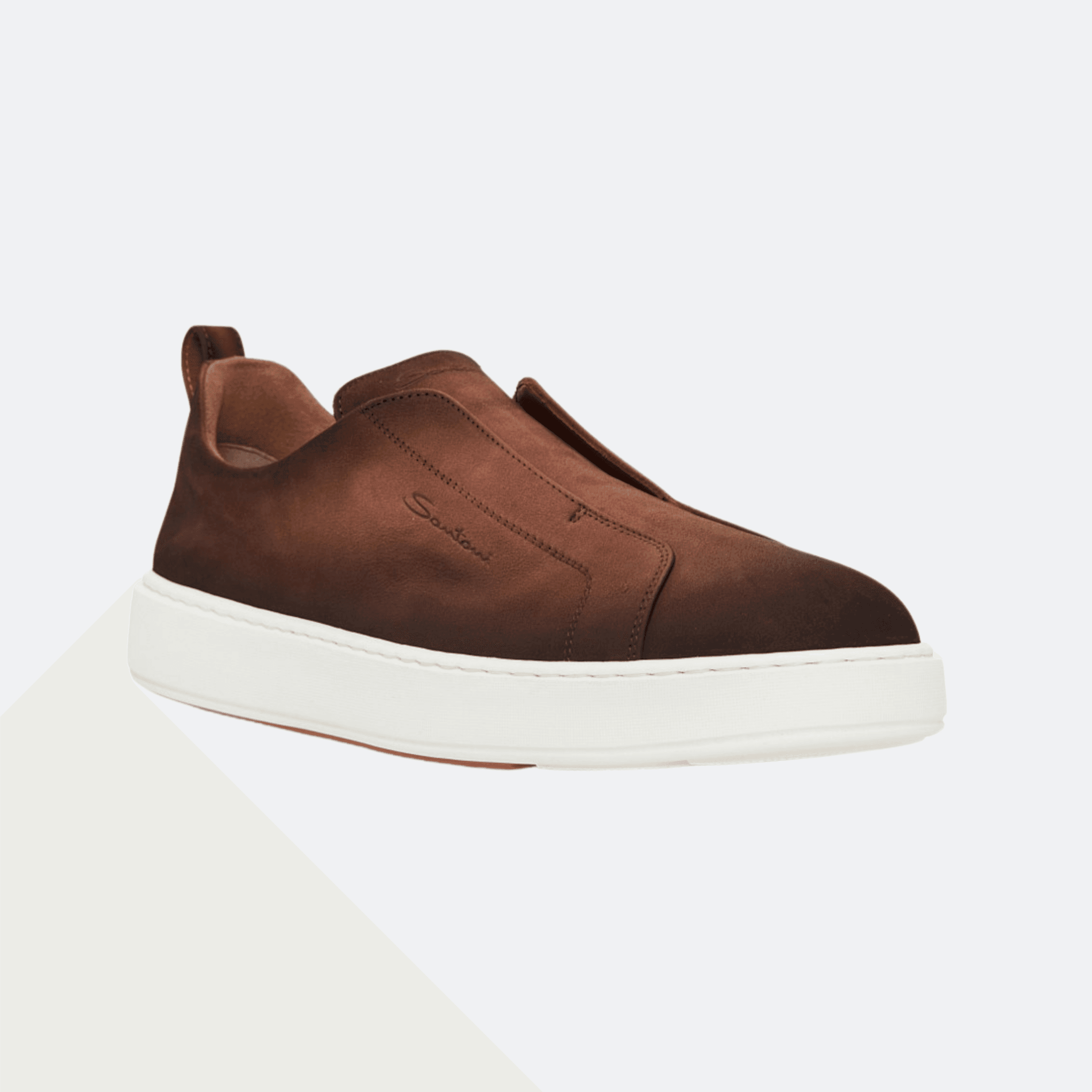 Santoni Victory Suede Loafers For Men - Brown alternate