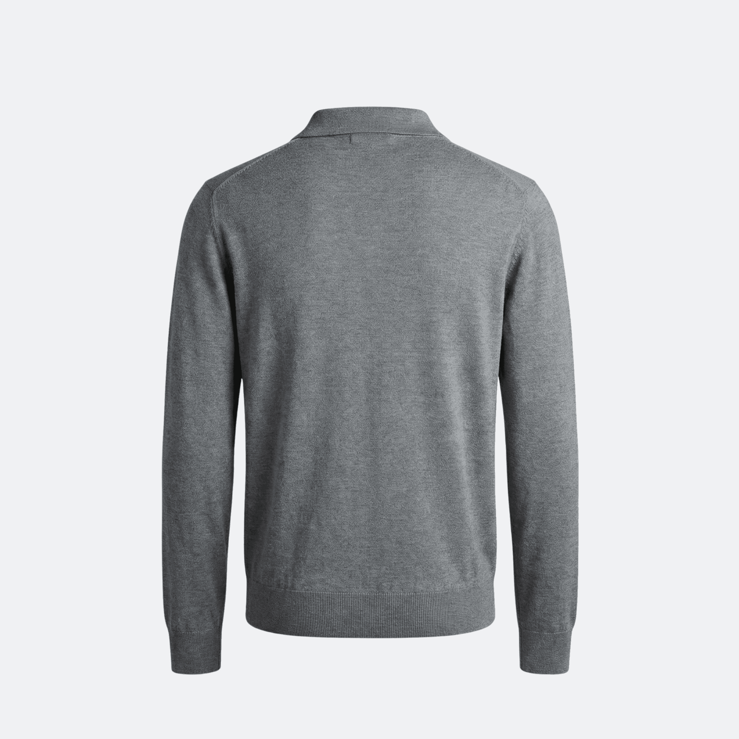 Trussardi Grey Long Sleeve Knit Polo Sweater alternate