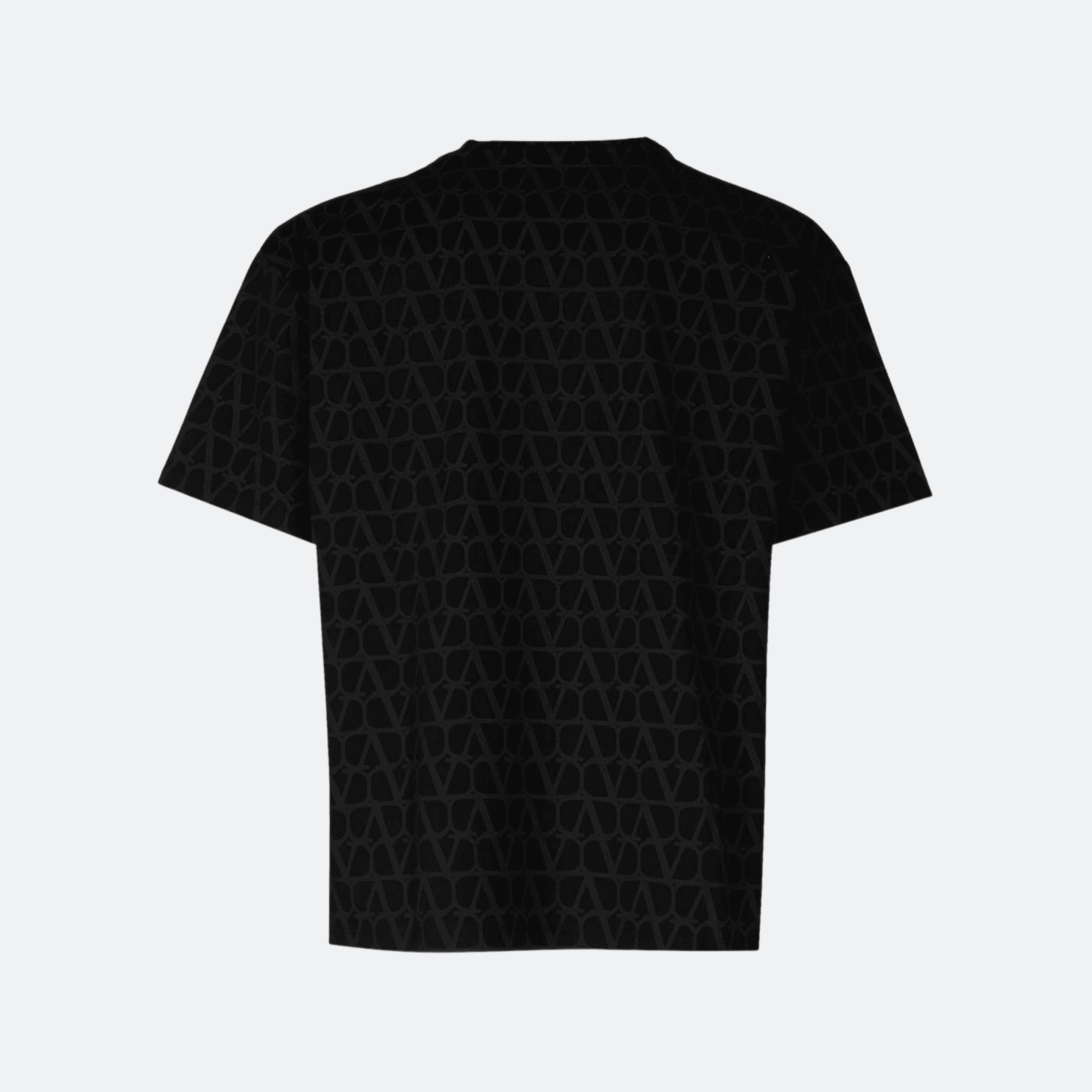 Valentino Black Toile Iconographe Cotton T-Shirt For Women - Black alternate