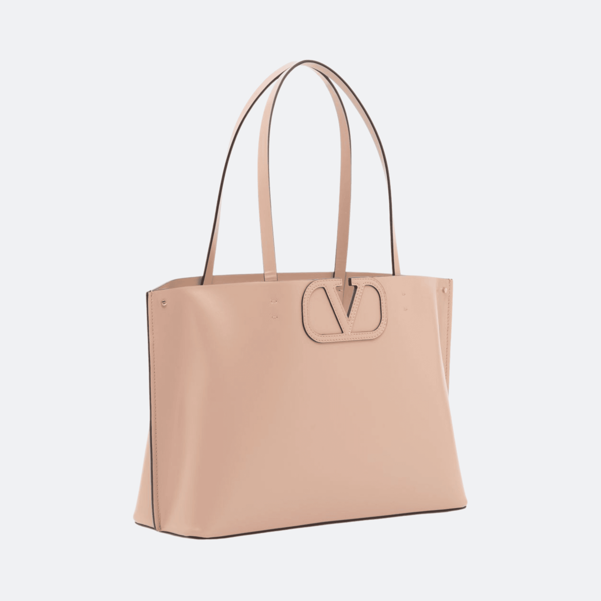 Valentino Fill Me Small Calfskin Shopping Bag For Women - Nude alternate