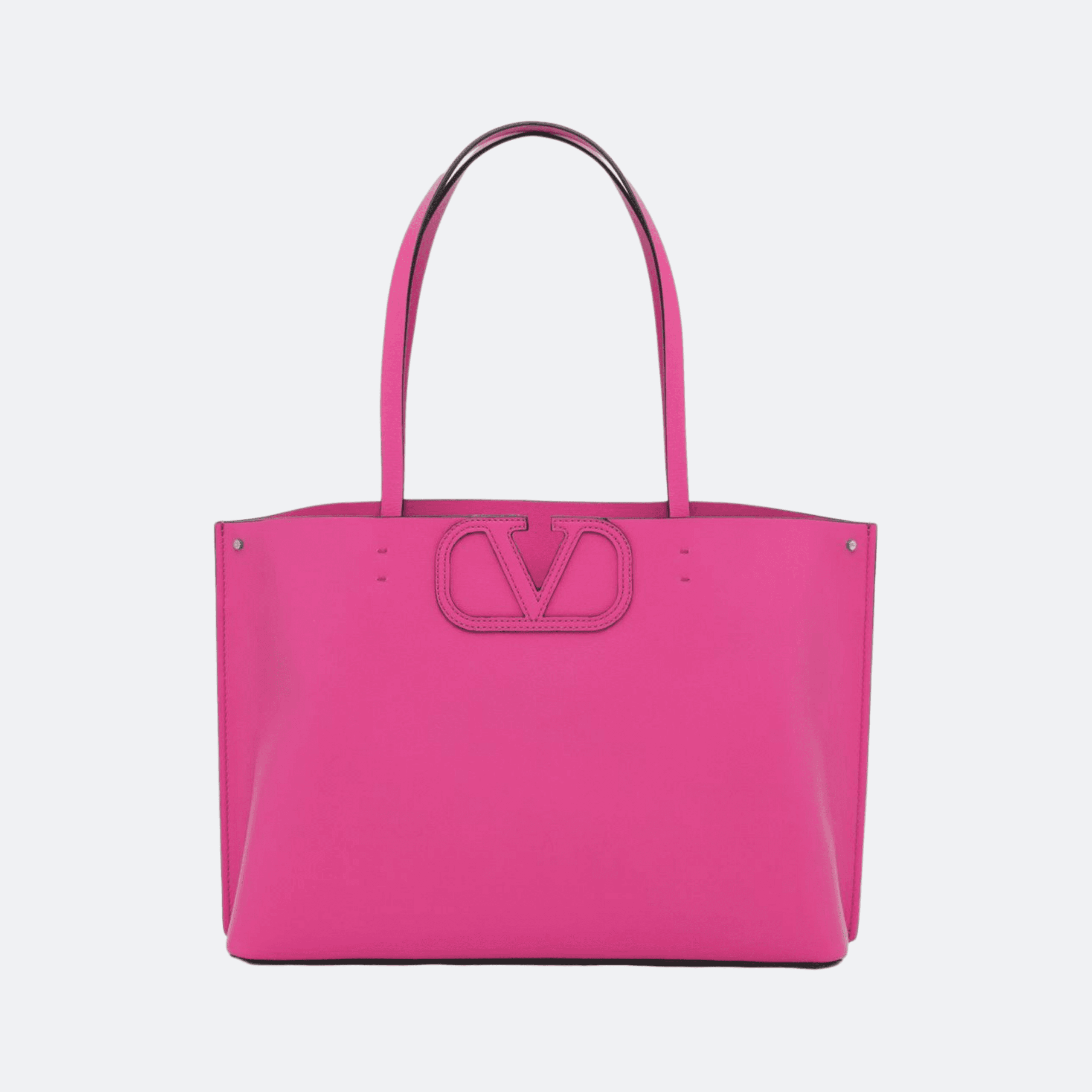 Valentino Fill Me Small Calfskin Shopping Bag For Women - Pink
